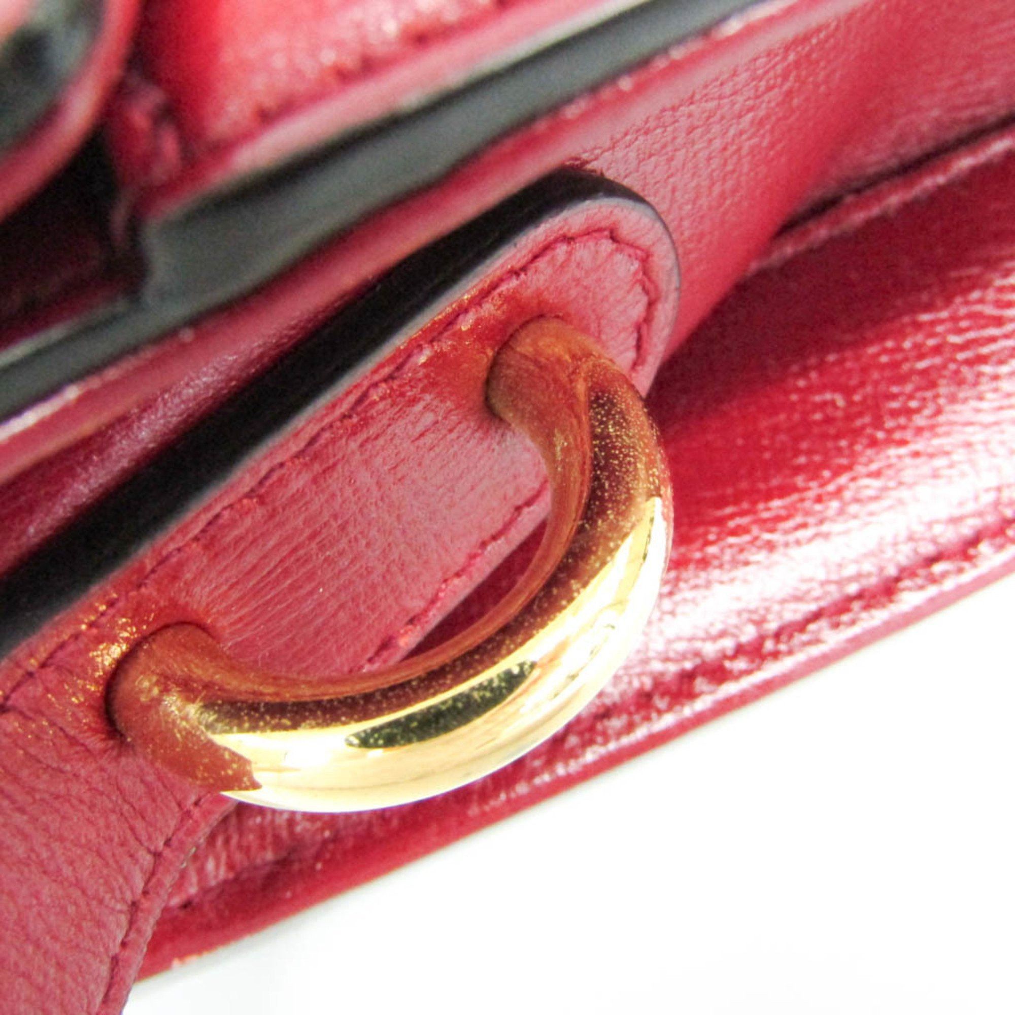 Gucci Gucci GG Marmont Double G 589474 Women's Leather Shoulder Bag Red Color Size ONE SIZE - 11 Thumbnail