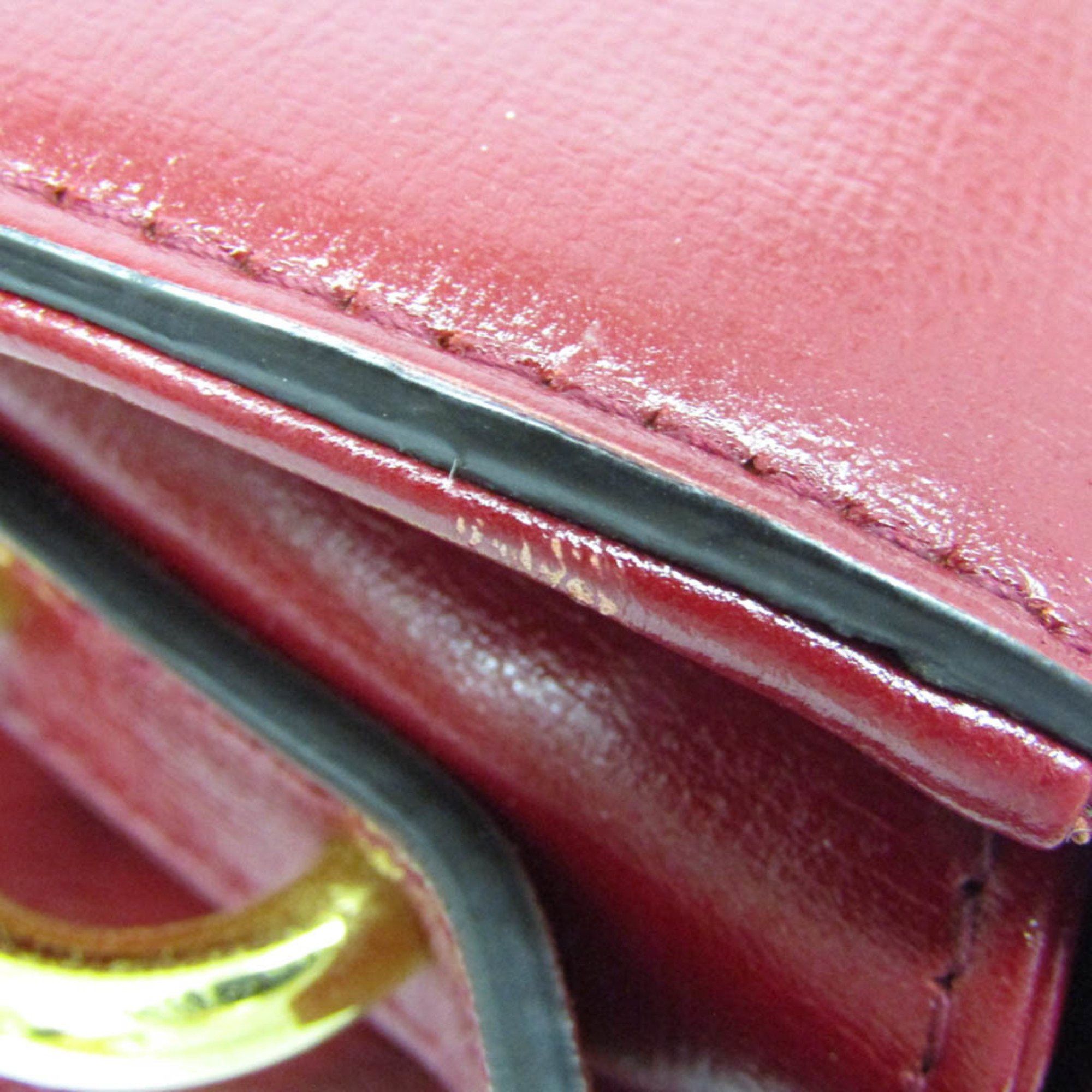 Gucci Gucci GG Marmont Double G 589474 Women's Leather Shoulder Bag Red Color Size ONE SIZE - 9 Thumbnail
