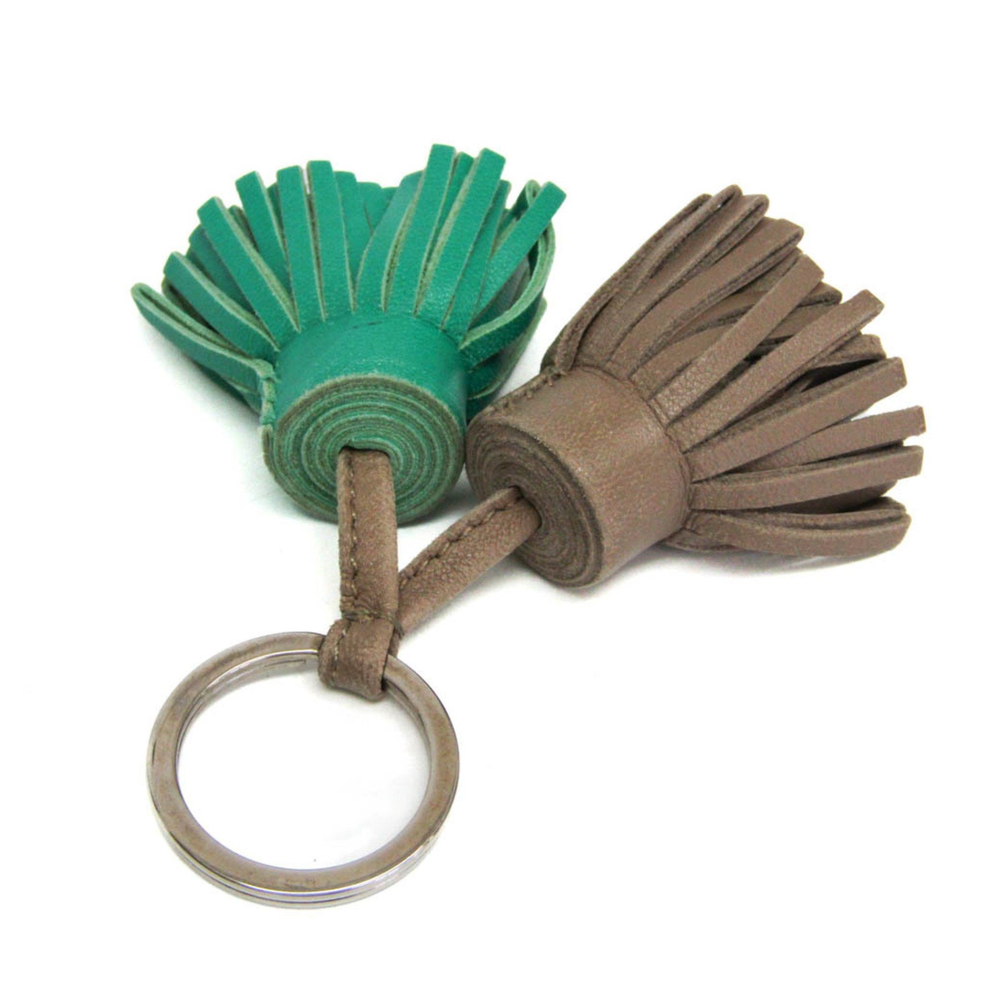 Hermes Hermes Carmen Uno Dos Keyring (Beige,Green) Size ONE SIZE - 2 Thumbnail