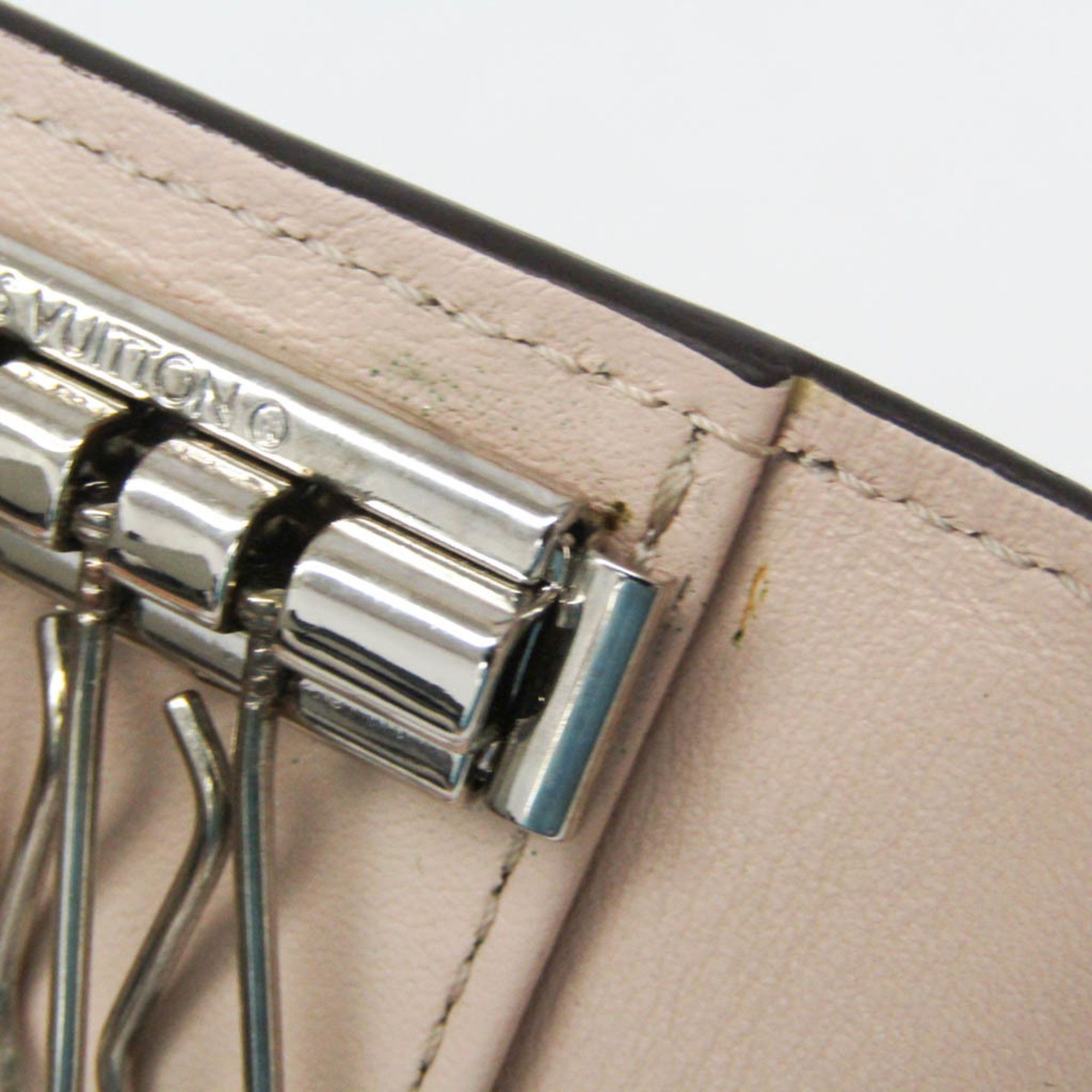 Louis Vuitton Louis Vuitton Mahina 4 Key Holder M80990 Men,Women Leather Key Case Pink Beige Size ONE SIZE - 12 Thumbnail