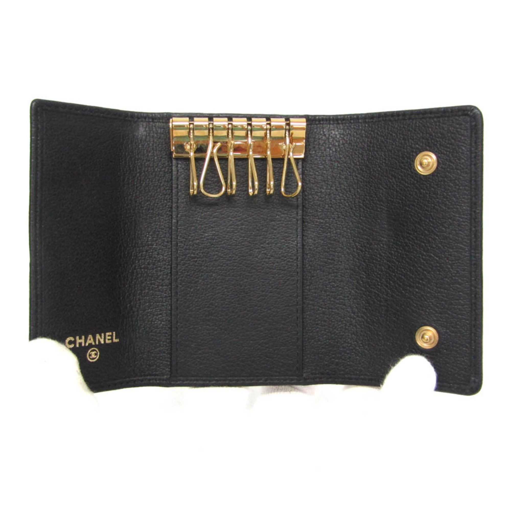 Chanel Chanel Camellia Women's Leather Key Case Black Size ONE SIZE - 3 Thumbnail