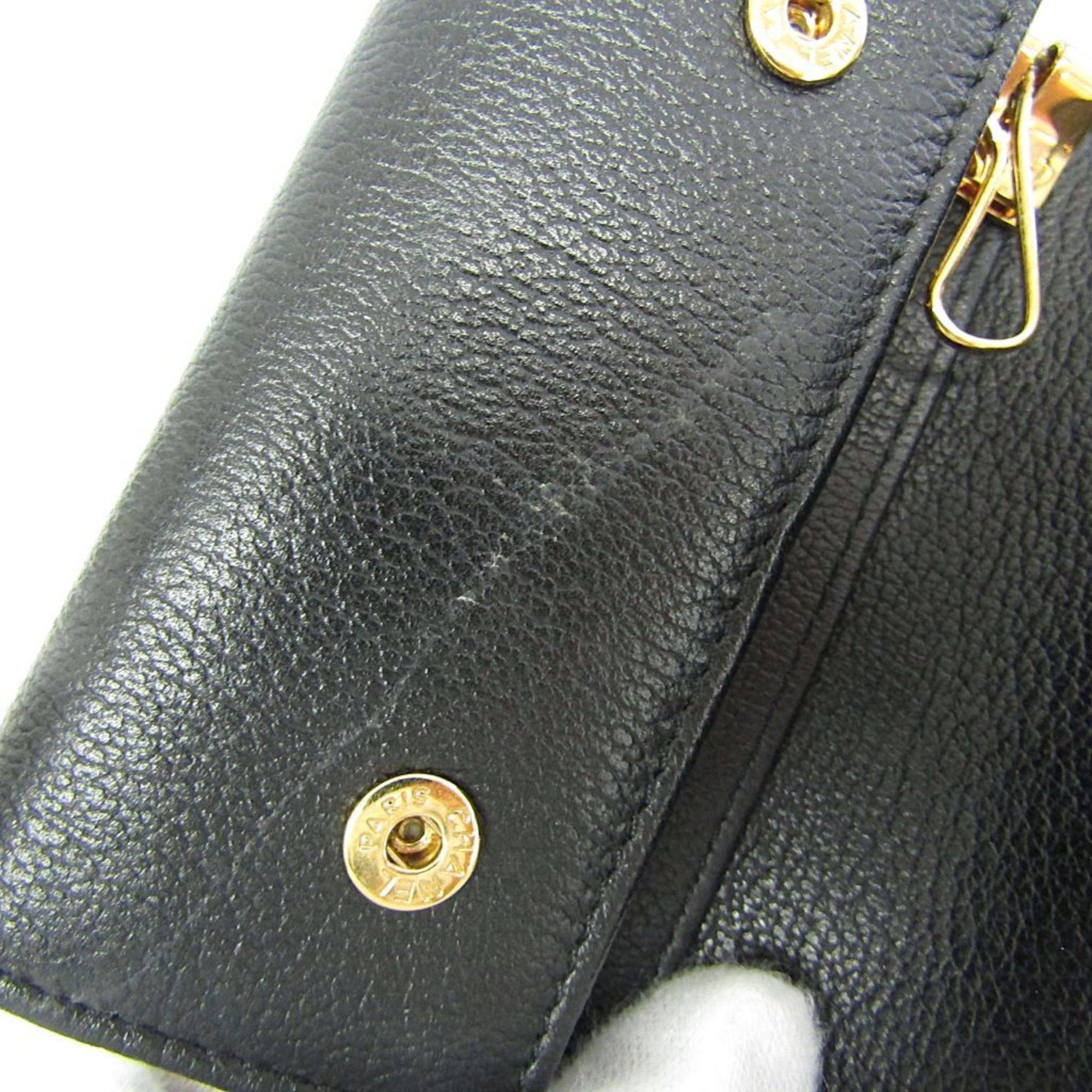 Chanel Chanel Camellia Women's Leather Key Case Black Size ONE SIZE - 9 Thumbnail