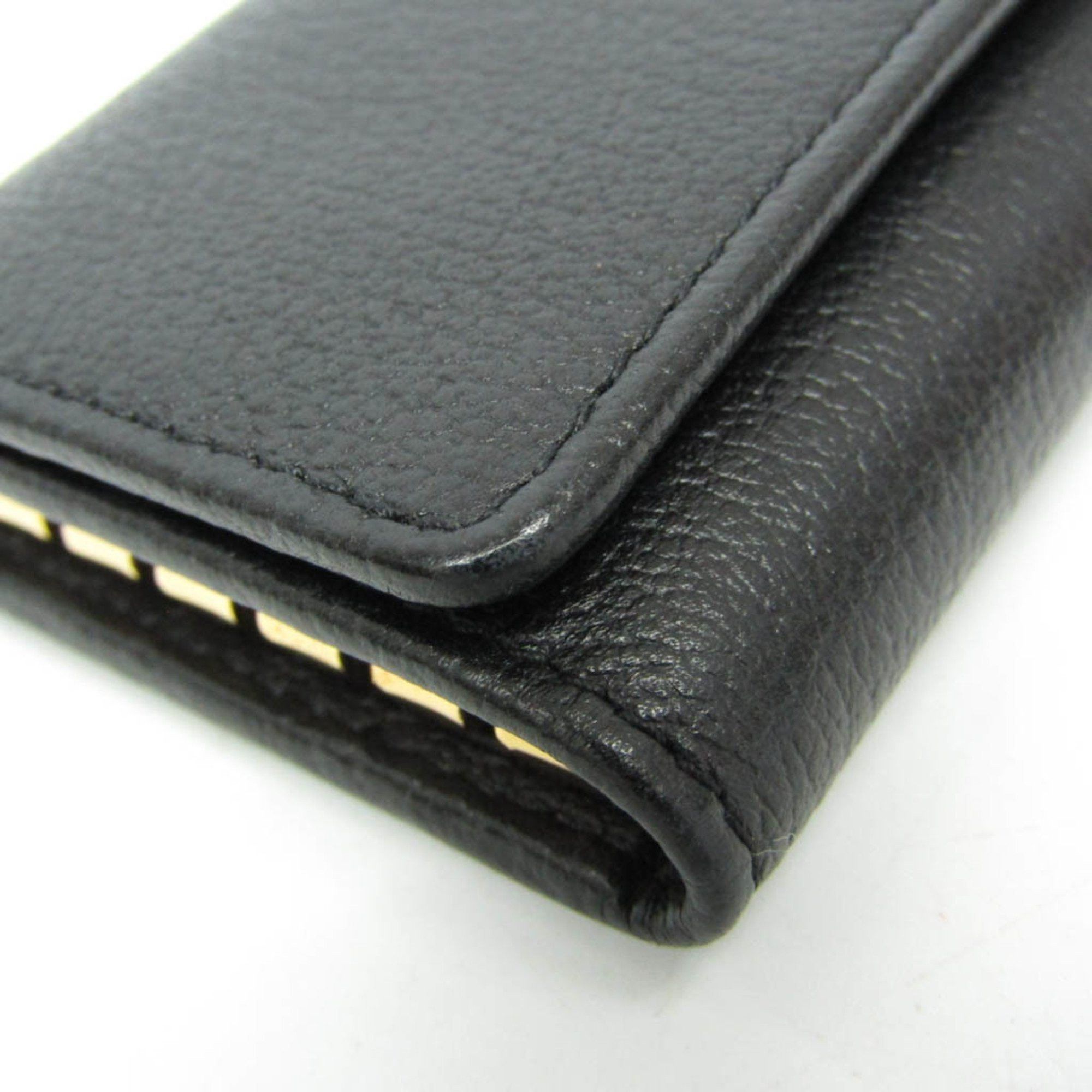 Chanel Chanel Camellia Women's Leather Key Case Black Size ONE SIZE - 5 Thumbnail