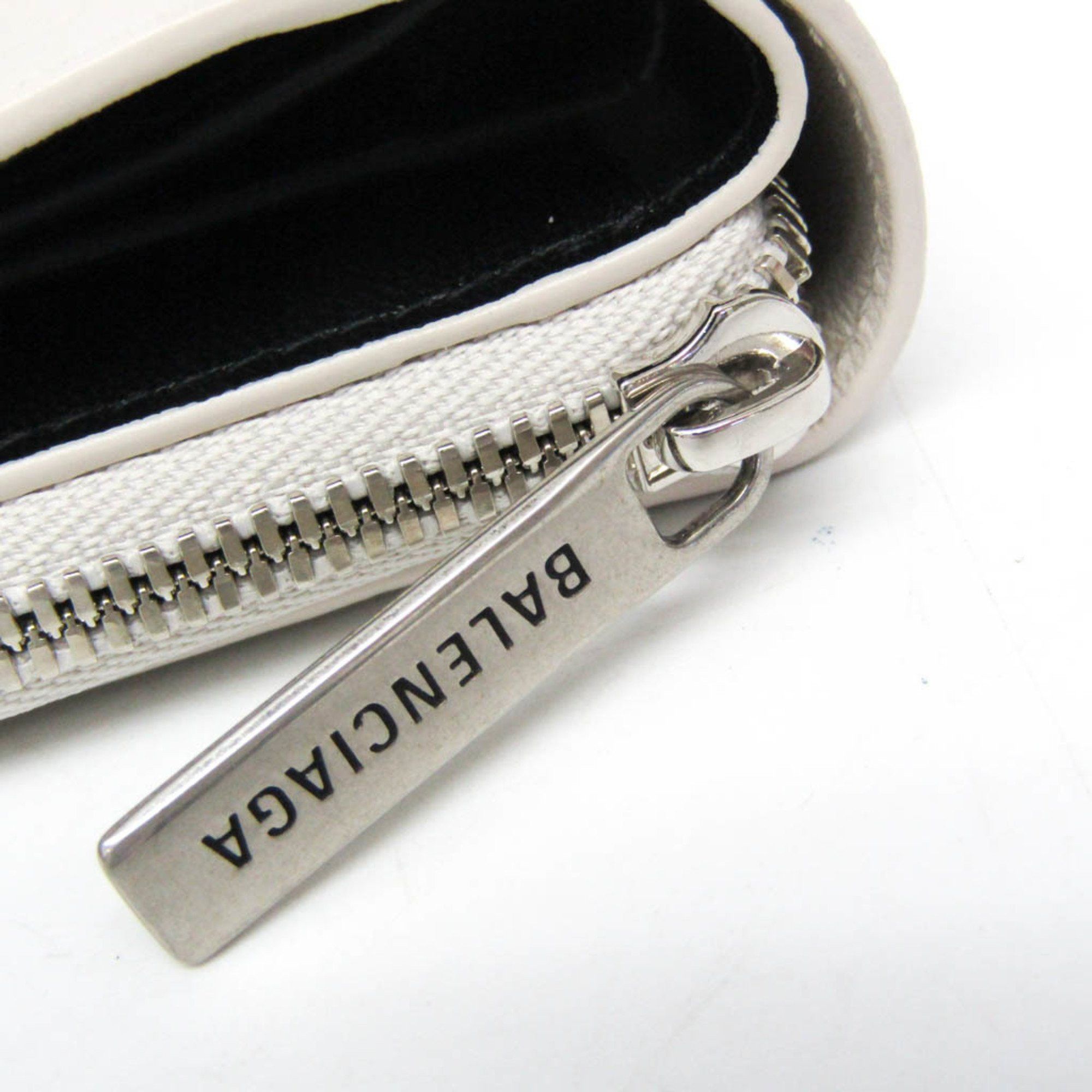 Balenciaga Balenciaga Envelope Compact Wallet 753762 Men,Women Leather Wallet (tri-fold) Black,Off-white Size ONE SIZE - 9 Thumbnail