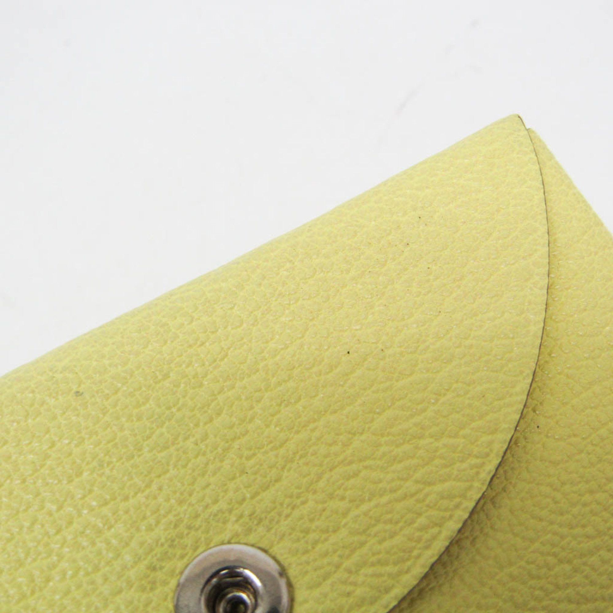 Hermes Hermes Calvi Duo Epsom Leather Card Case Yellow Size ONE SIZE - 10 Thumbnail