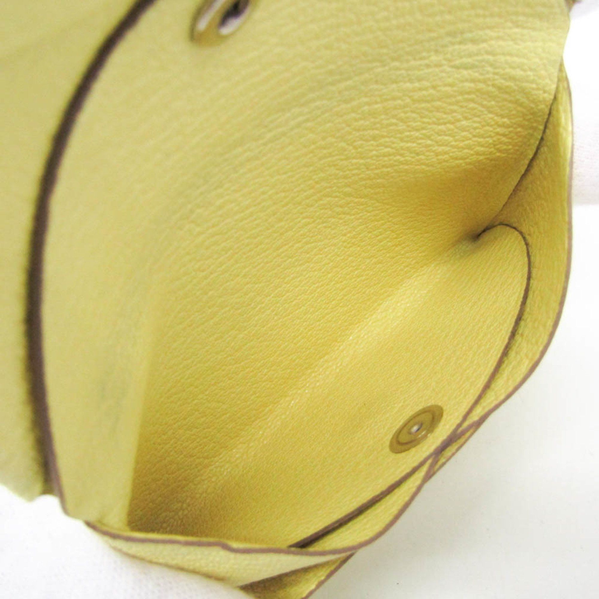 Hermes Hermes Calvi Duo Epsom Leather Card Case Yellow Size ONE SIZE - 5 Thumbnail