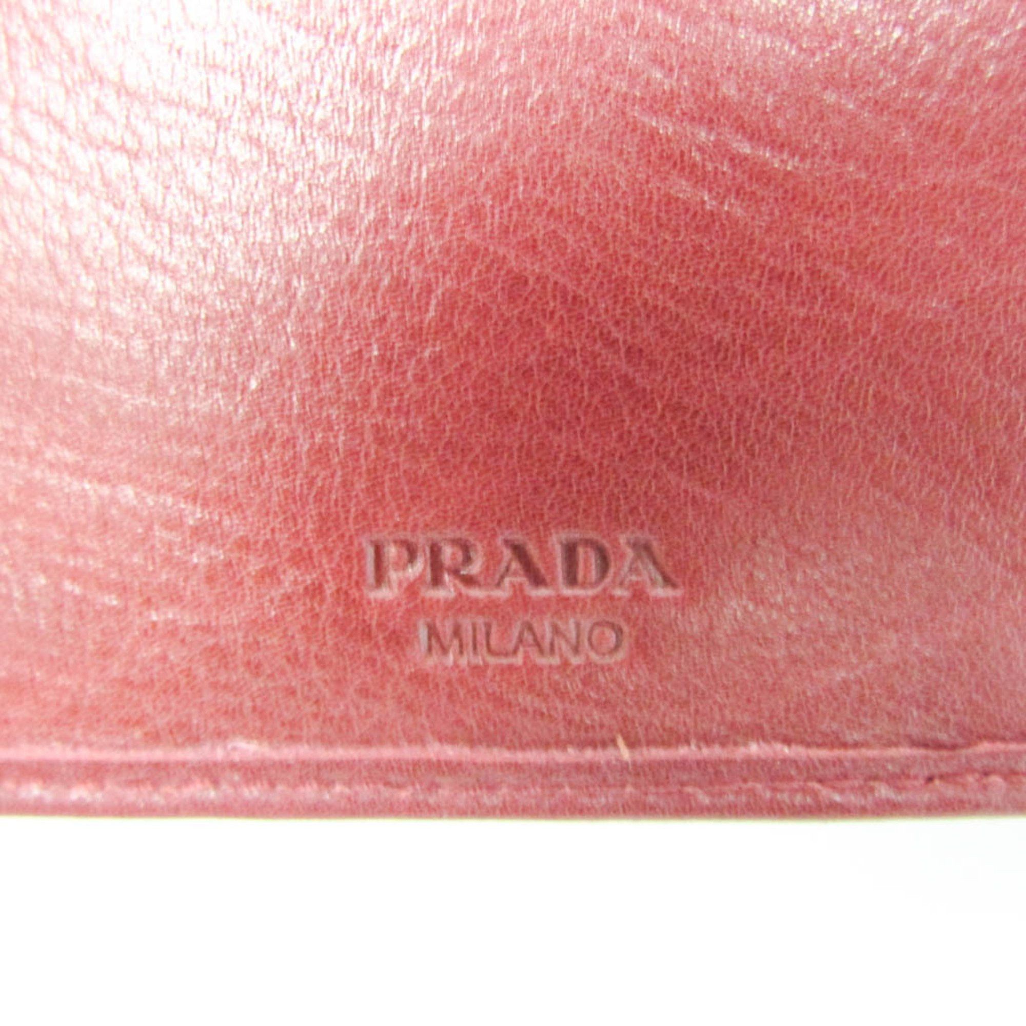 Prada Prada GRAIN CALF 2M0738 Women,Men Leather Wallet (bi-fold) Cherry Red Size ONE SIZE - 11 Thumbnail