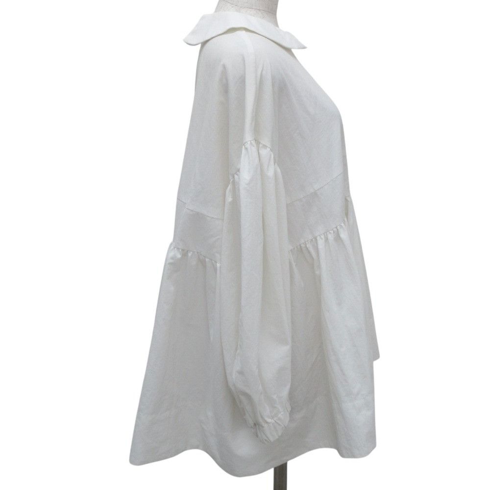 Other yori Flat Collar Peplum Blouse Cotton Tops YR21-23012SP DUTY FREE for USA