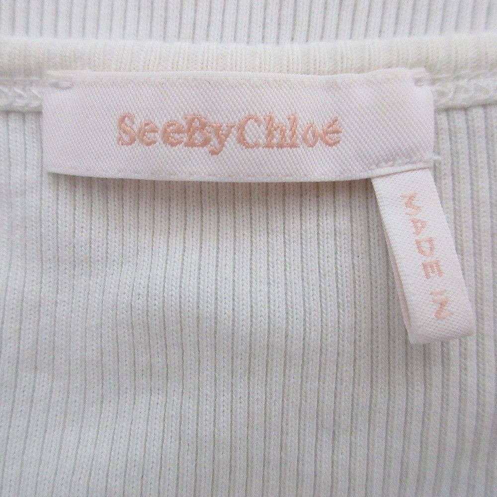 Chloe See by Chloe Short Sleeve Knit Top Cotton Tops DUTY FREE for USA
