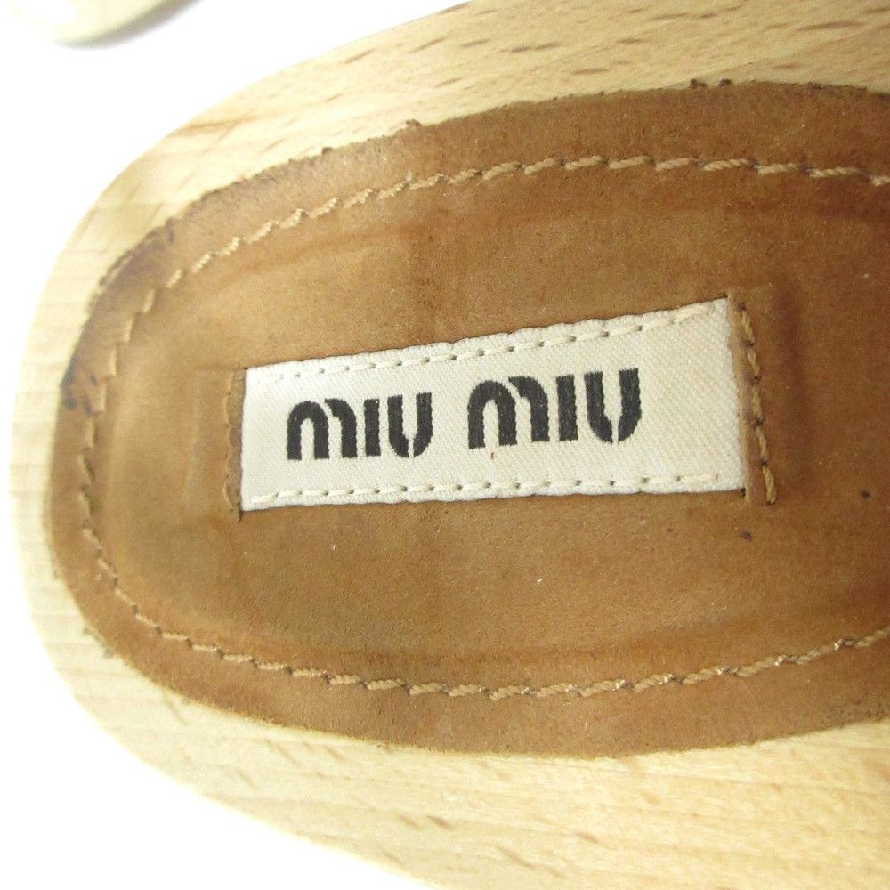 Miu Miu Miu Miu Miu Miu Bijoux Studs Suede Wood Sandals Suede Shoes 30676 DUTY FREE for USA Size ONE SIZE - 8 Thumbnail