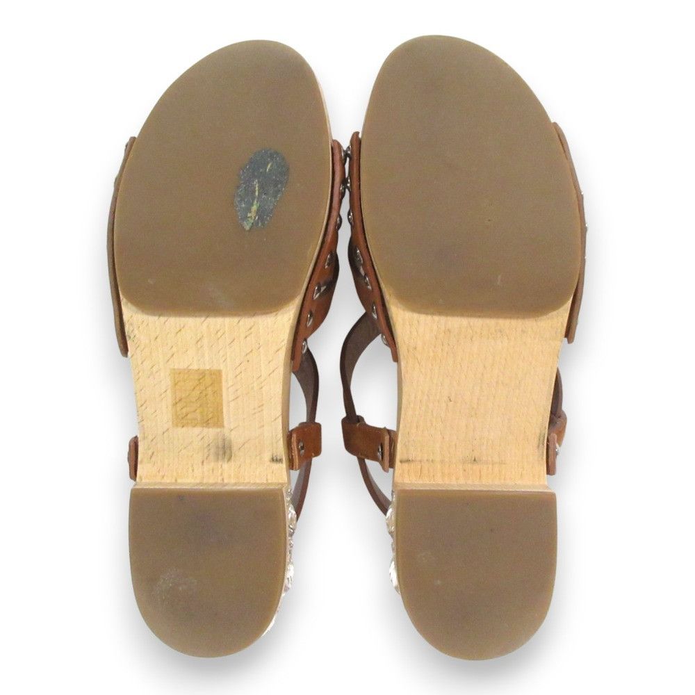 Miu Miu Miu Miu Miu Miu Bijoux Studs Suede Wood Sandals Suede Shoes 30676 DUTY FREE for USA Size ONE SIZE - 7 Thumbnail
