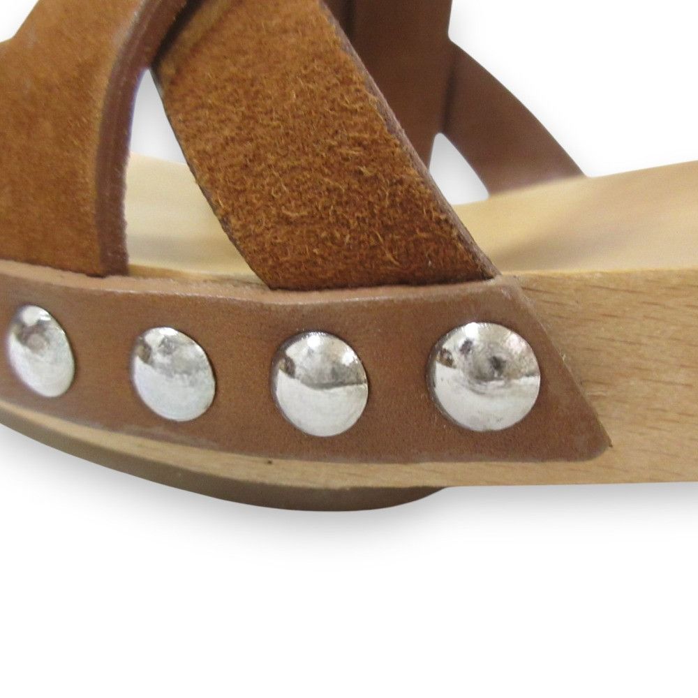Miu Miu Miu Miu Miu Miu Bijoux Studs Suede Wood Sandals Suede Shoes 30676 DUTY FREE for USA Size ONE SIZE - 14 Thumbnail