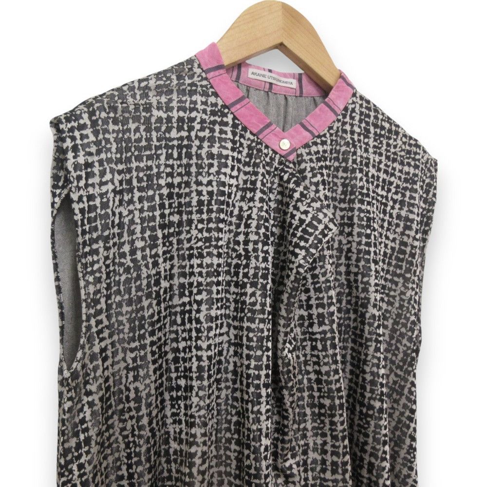 Other Other Akane Utsunomiya Tweed Print Dress Others Dresses SAI-FCT67-2002 DUTY FREE for USA Size ONE SIZE - 3 Thumbnail