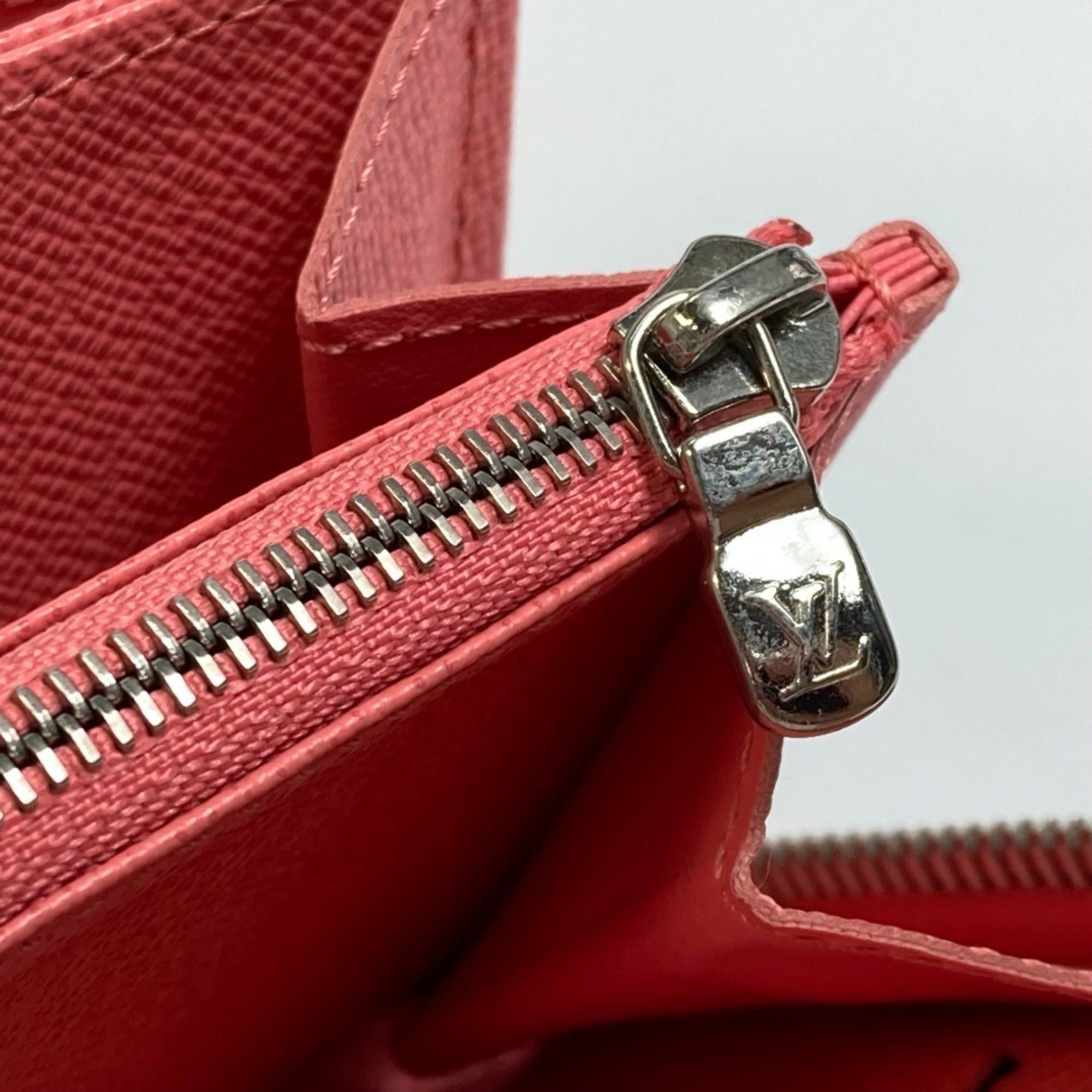 Louis Vuitton LOUIS VUITTON M60663 Epi Zippy Wallet, Round Zip Long Leather, Women's, Corail, Pink Size ONE SIZE - 9 Thumbnail