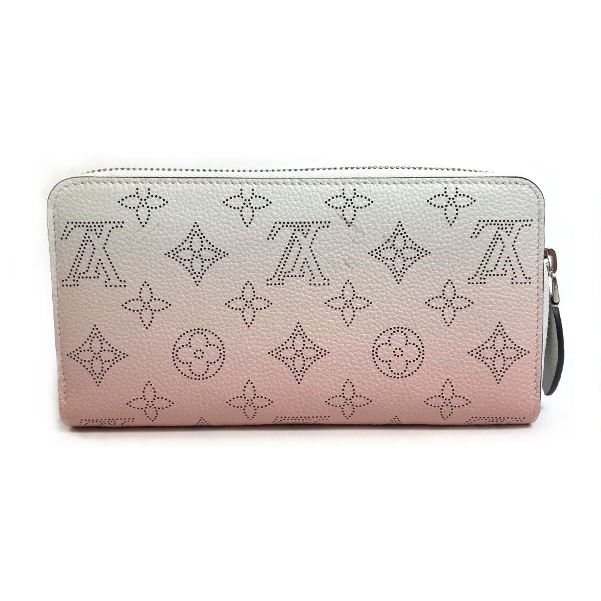 Louis Vuitton LOUIS VUITTON M80490 Monogram Mahina Gradient Zippy Wallet, Round Zipper Long Leather, Women's, Pink and White Size ONE SIZE - 2 Thumbnail