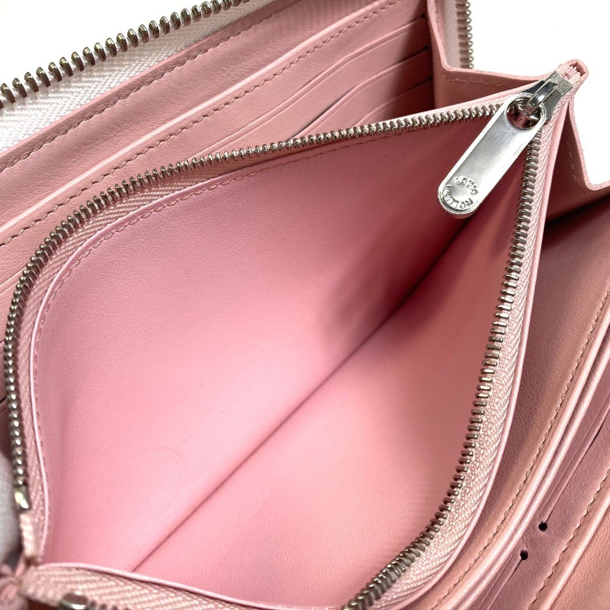 Louis Vuitton LOUIS VUITTON M80490 Monogram Mahina Gradient Zippy Wallet, Round Zipper Long Leather, Women's, Pink and White Size ONE SIZE - 14 Thumbnail