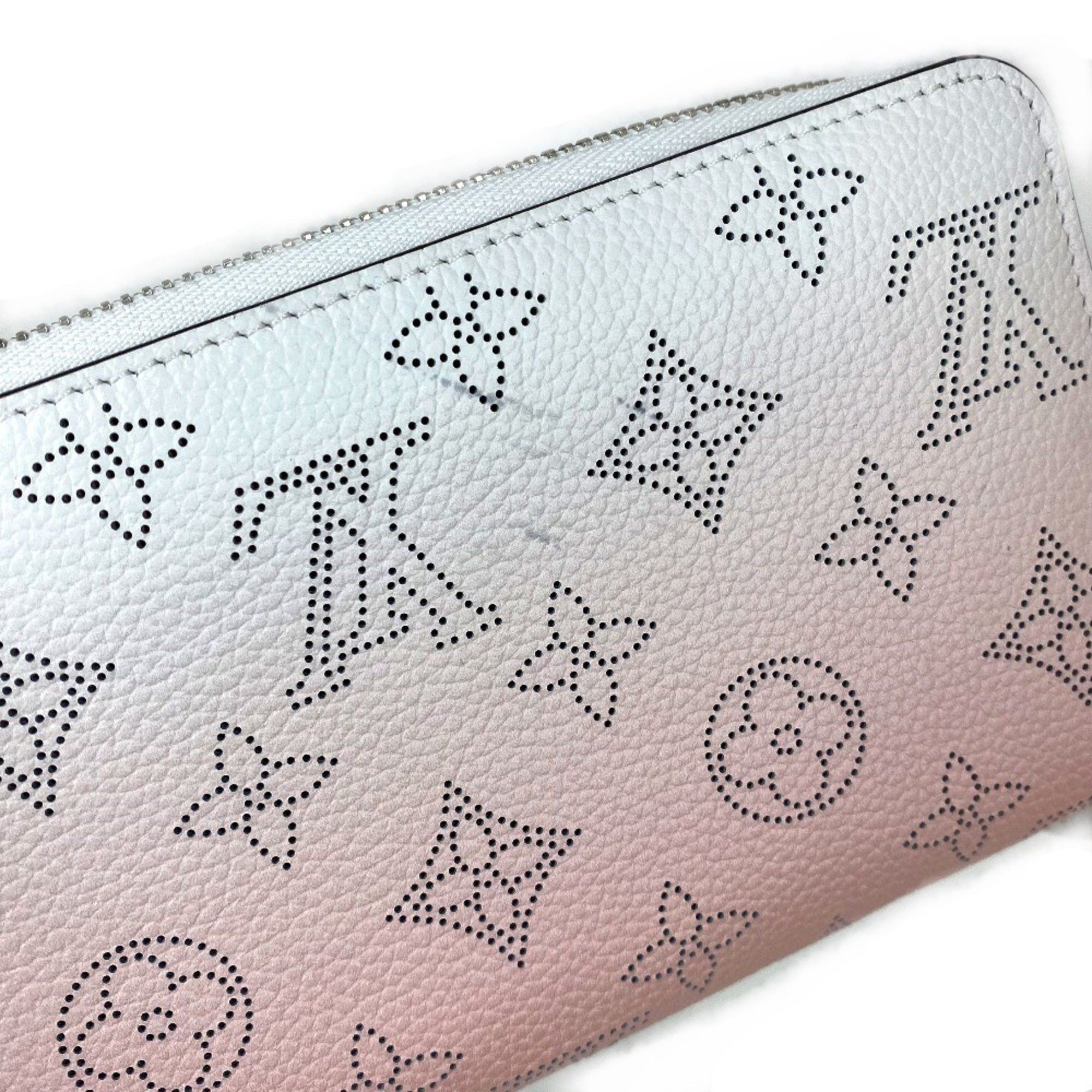 Louis Vuitton LOUIS VUITTON M80490 Monogram Mahina Gradient Zippy Wallet, Round Zipper Long Leather, Women's, Pink and White Size ONE SIZE - 5 Thumbnail