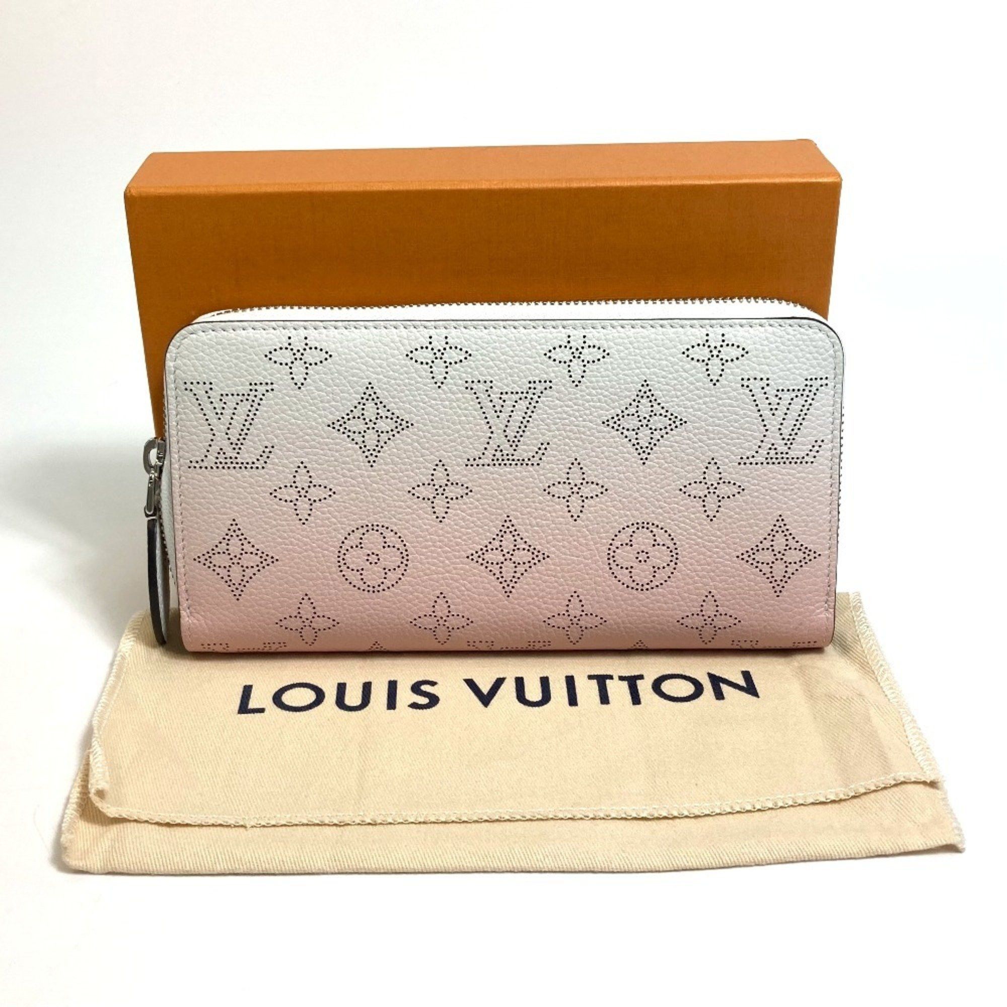 Louis Vuitton LOUIS VUITTON M80490 Monogram Mahina Gradient Zippy Wallet, Round Zipper Long Leather, Women's, Pink and White Size ONE SIZE - 16 Thumbnail