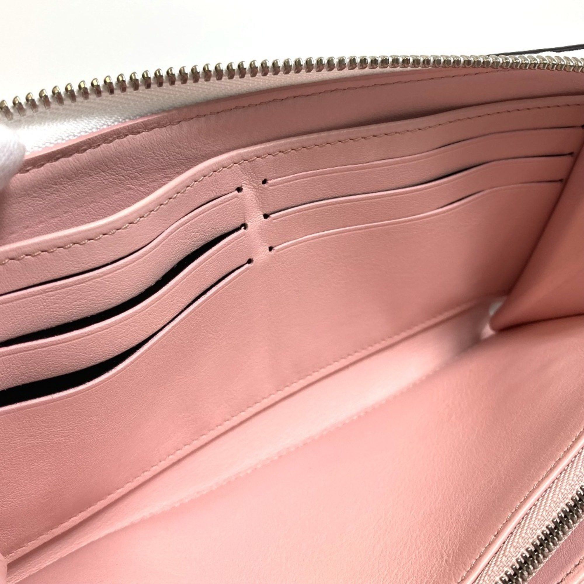 Louis Vuitton LOUIS VUITTON M80490 Monogram Mahina Gradient Zippy Wallet, Round Zipper Long Leather, Women's, Pink and White Size ONE SIZE - 11 Thumbnail