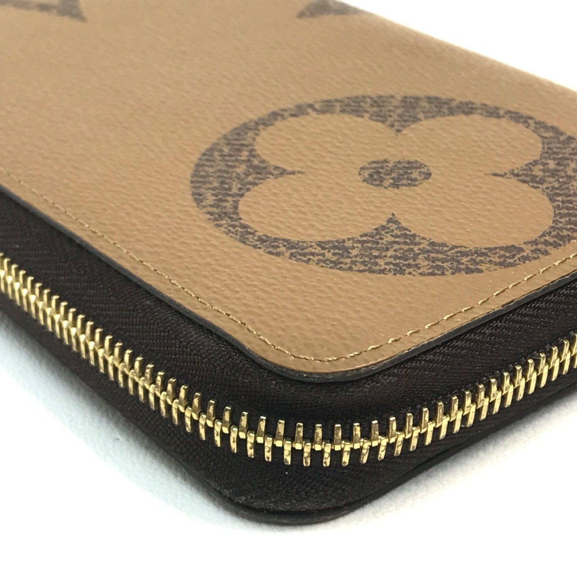 Louis Vuitton LOUIS VUITTON M67687 Monogram Giant Zippy Wallet, Reverse Canvas, Women's, Brown Size ONE SIZE - 6 Thumbnail