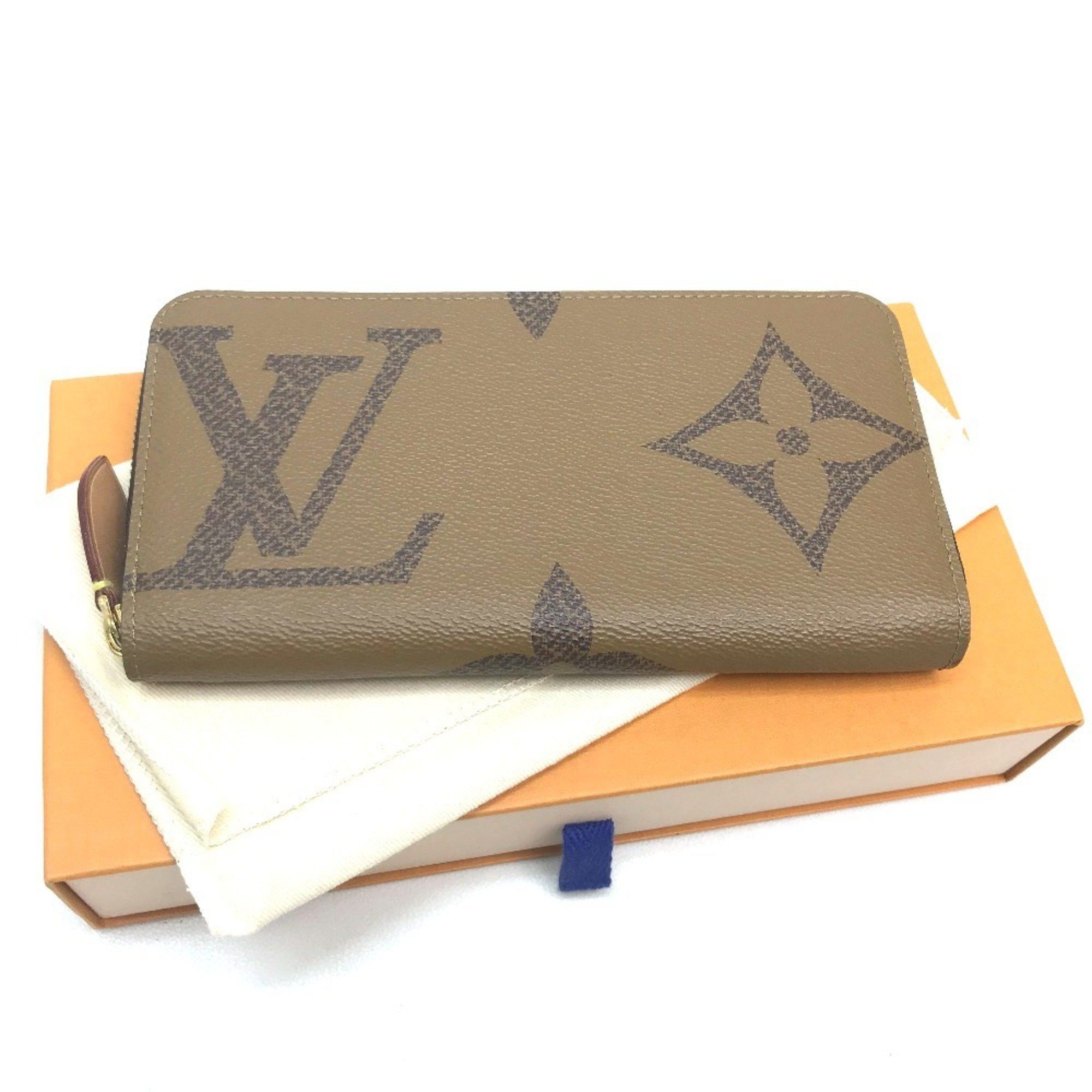 Louis Vuitton LOUIS VUITTON M67687 Monogram Giant Zippy Wallet, Reverse Canvas, Women's, Brown Size ONE SIZE - 10 Thumbnail