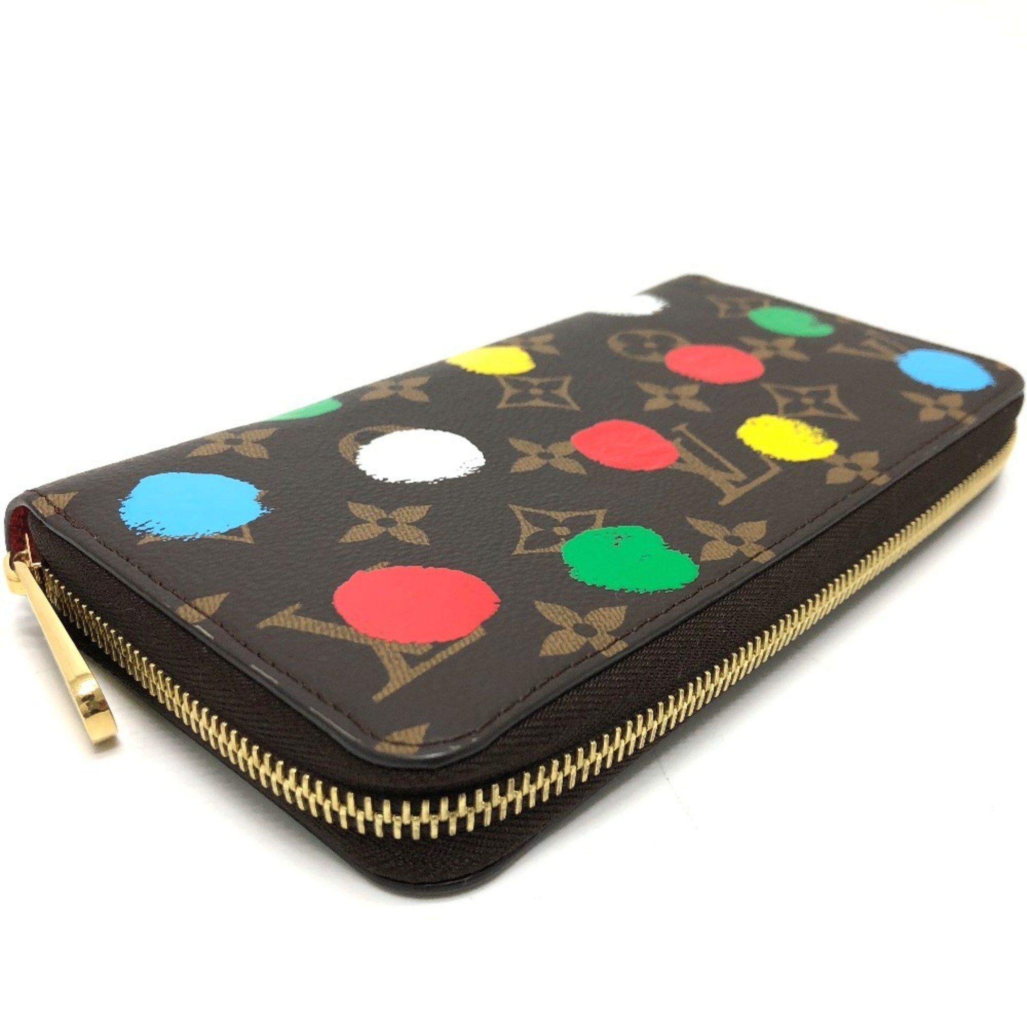 Louis Vuitton LOUIS VUITTON M81864 Monogram Zippy Wallet, Yayoi Kusama Long Canvas, Women's, Brown Size ONE SIZE - 8 Thumbnail