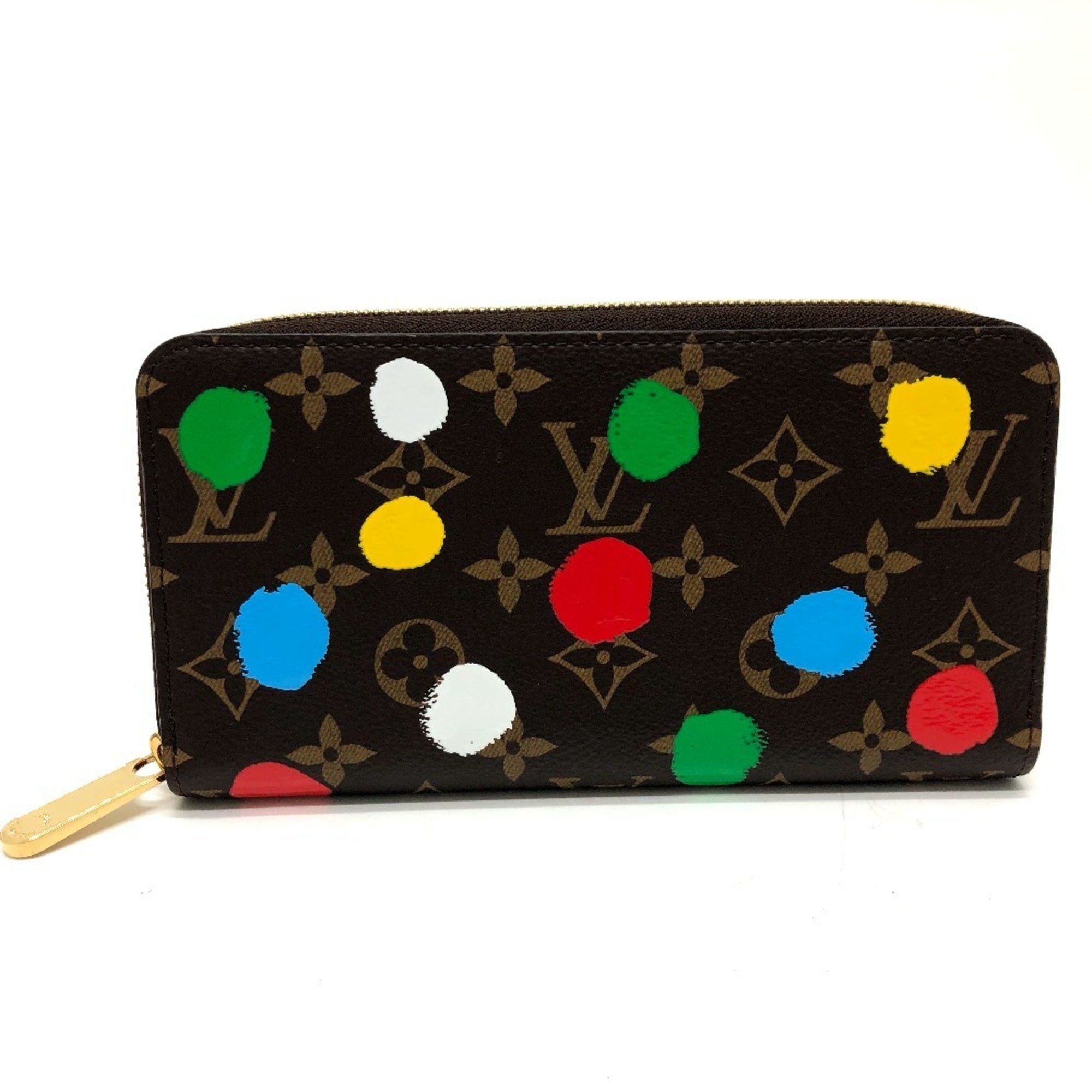 Louis Vuitton LOUIS VUITTON M81864 Monogram Zippy Wallet, Yayoi Kusama Long Canvas, Women's, Brown Size ONE SIZE - 2 Thumbnail
