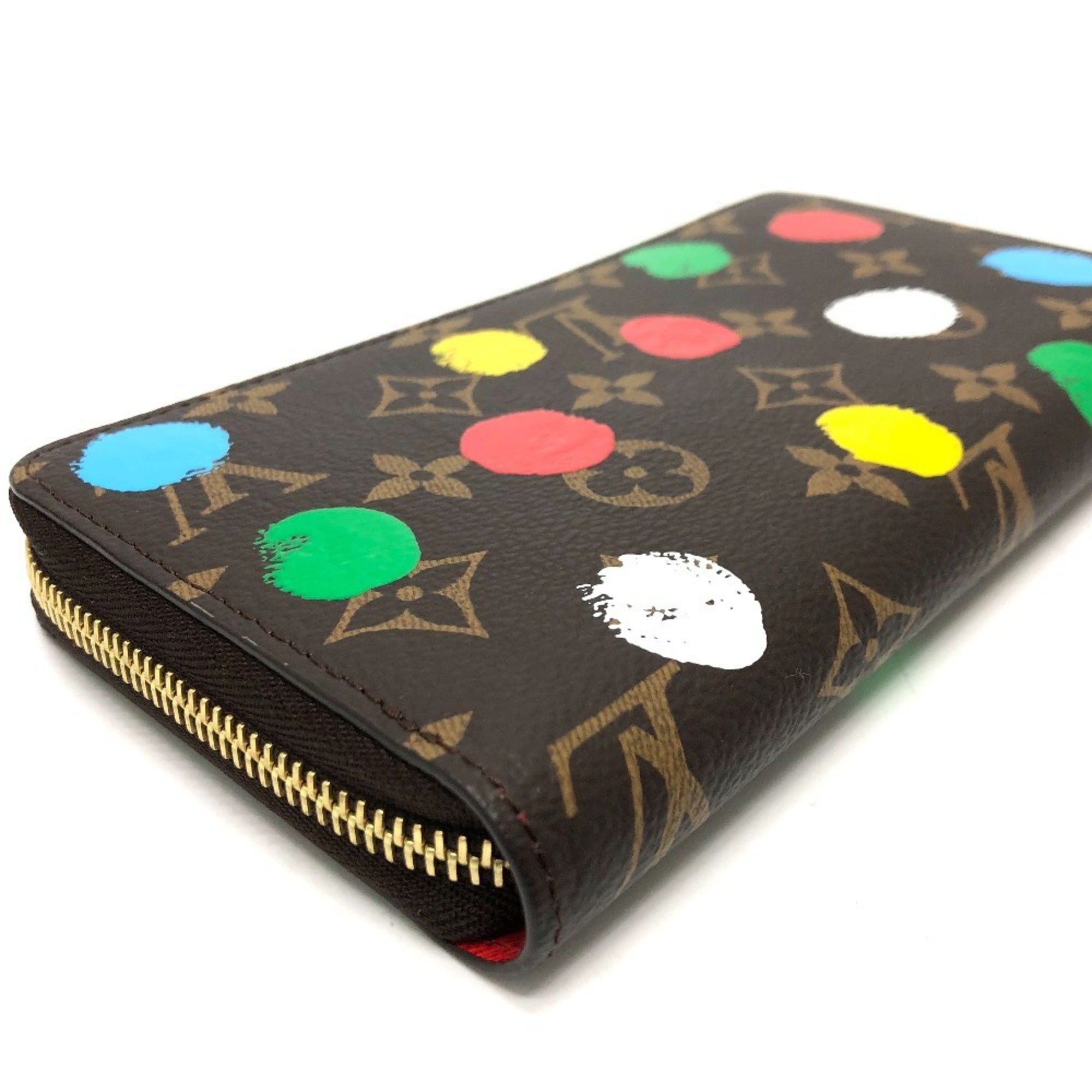 Louis Vuitton LOUIS VUITTON M81864 Monogram Zippy Wallet, Yayoi Kusama Long Canvas, Women's, Brown Size ONE SIZE - 7 Thumbnail