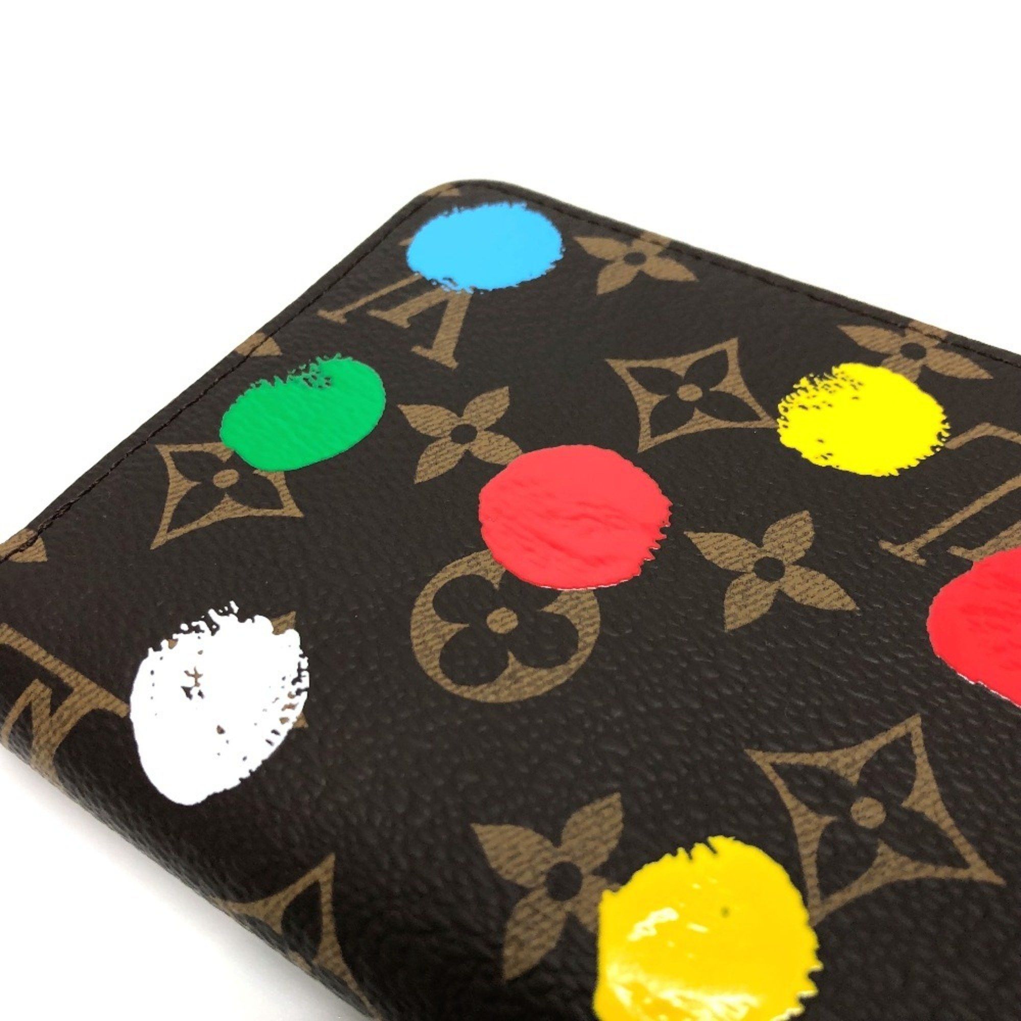 Louis Vuitton LOUIS VUITTON M81864 Monogram Zippy Wallet, Yayoi Kusama Long Canvas, Women's, Brown Size ONE SIZE - 9 Thumbnail