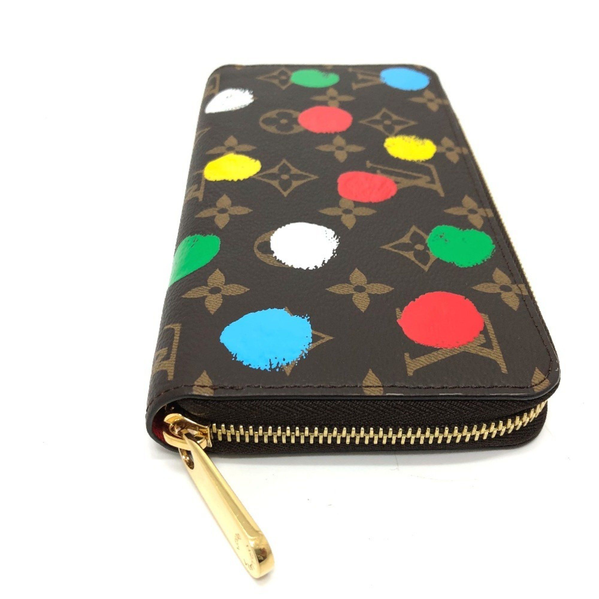 Louis Vuitton LOUIS VUITTON M81864 Monogram Zippy Wallet, Yayoi Kusama Long Canvas, Women's, Brown Size ONE SIZE - 5 Thumbnail