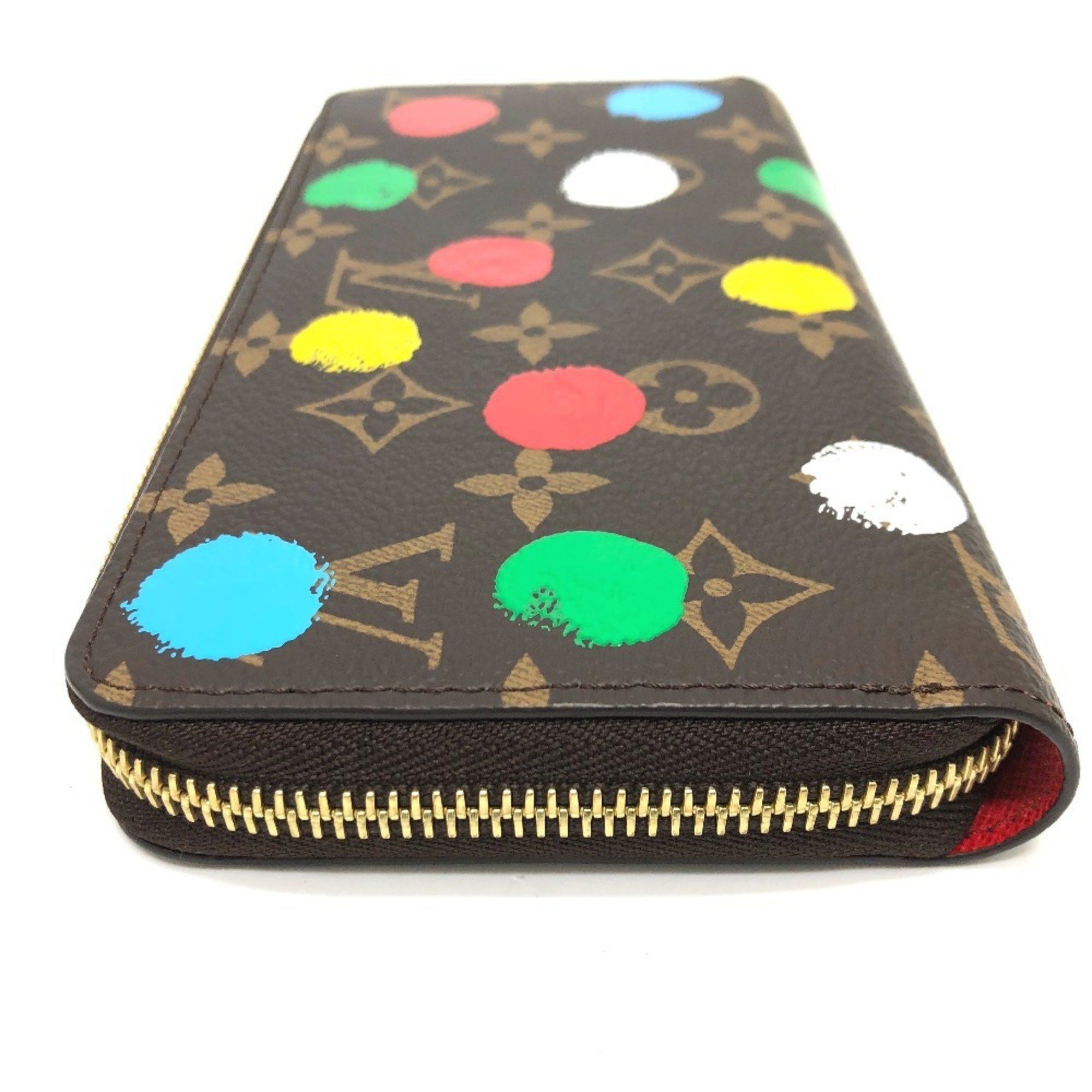 Louis Vuitton LOUIS VUITTON M81864 Monogram Zippy Wallet, Yayoi Kusama Long Canvas, Women's, Brown Size ONE SIZE - 6 Thumbnail