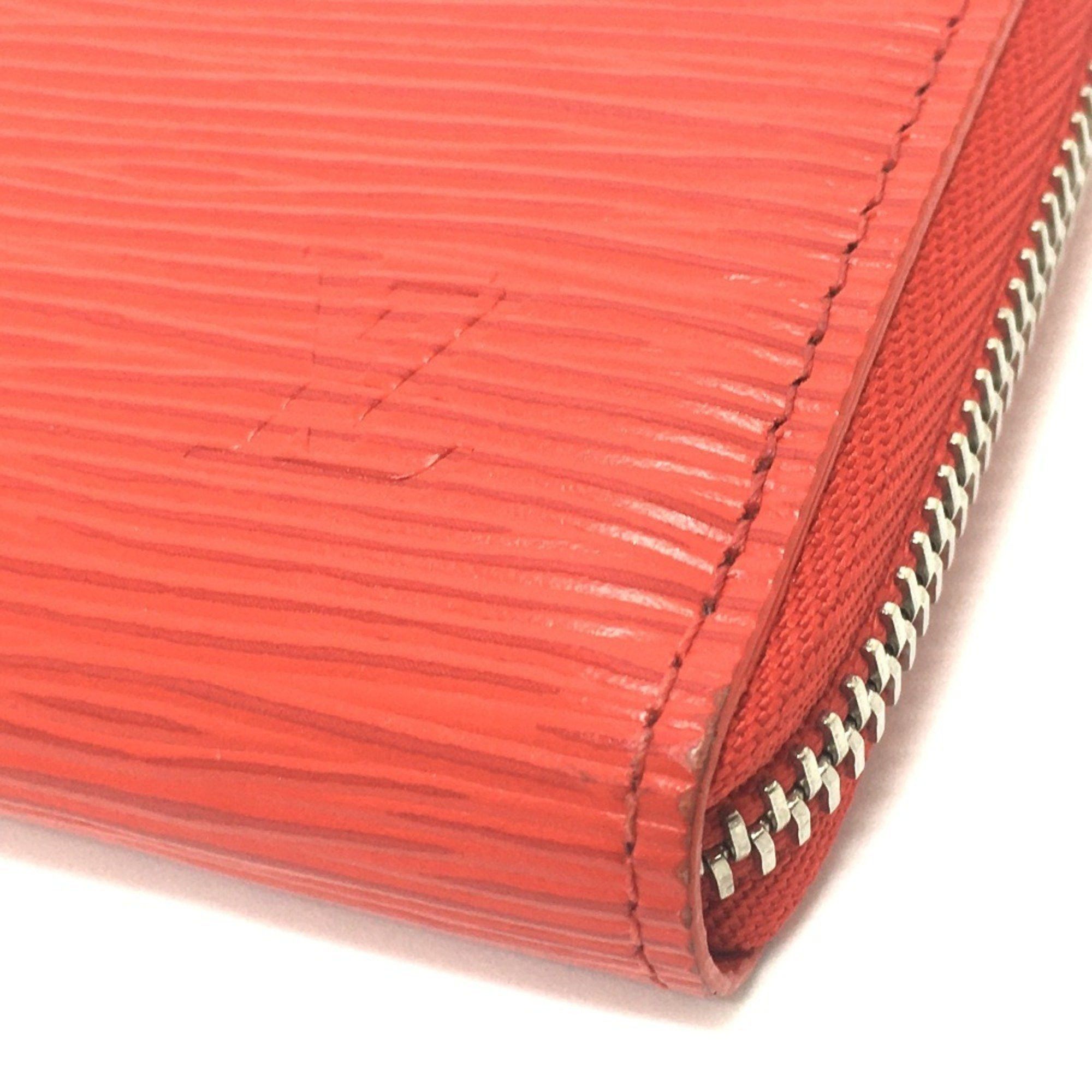 Louis Vuitton LOUIS VUITTON M60913 Epi Leather Portefeuille Clemence Round Zip Long Wallet, Women's, Red, Coquelicot Size ONE SIZE - 4 Thumbnail