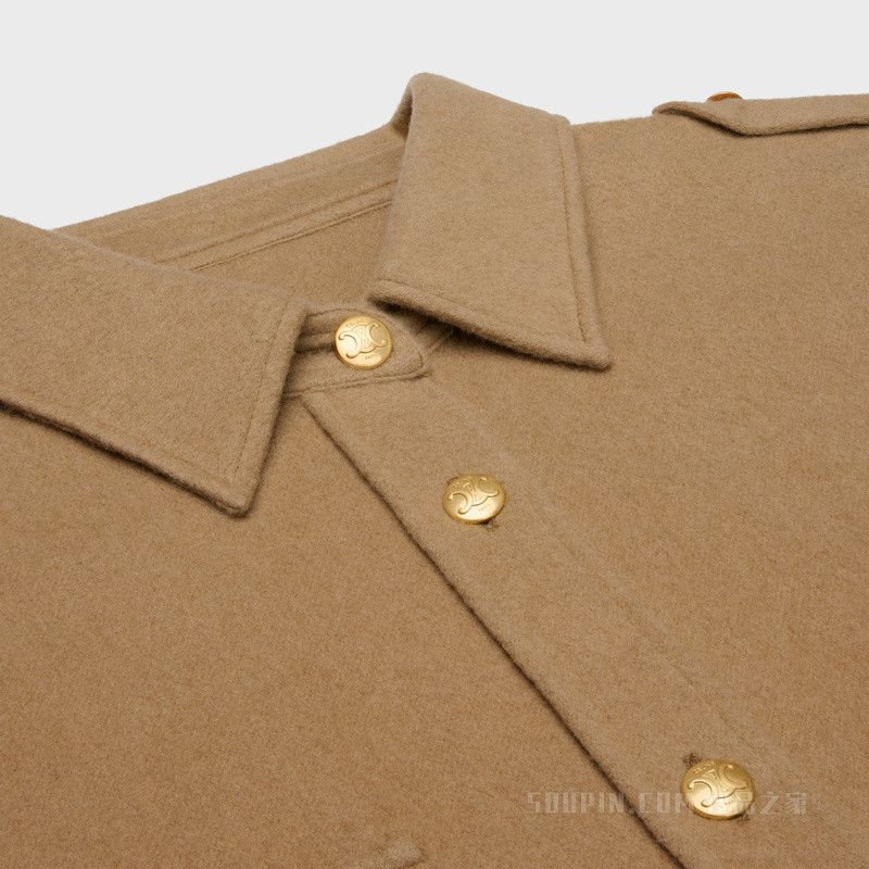 Celine military overshirt in flannel Size L / US 10 / IT 46 - 3 Thumbnail
