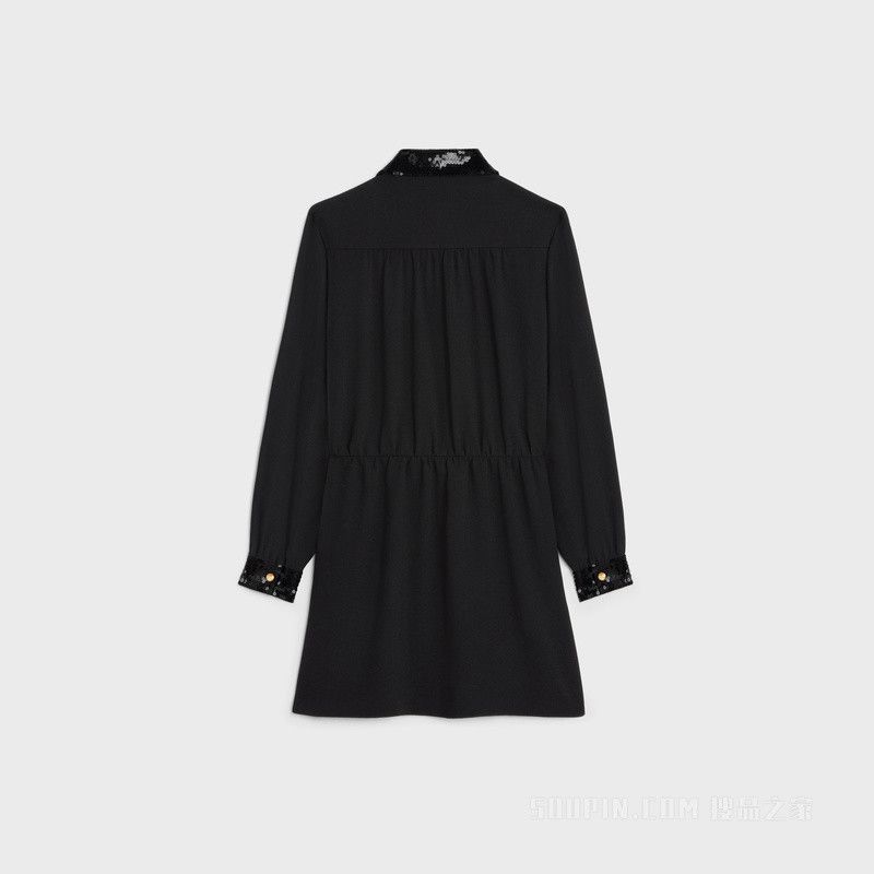 Celine workwear mini dress in viscose sable Size S / US 4 / IT 40 - 2 Thumbnail
