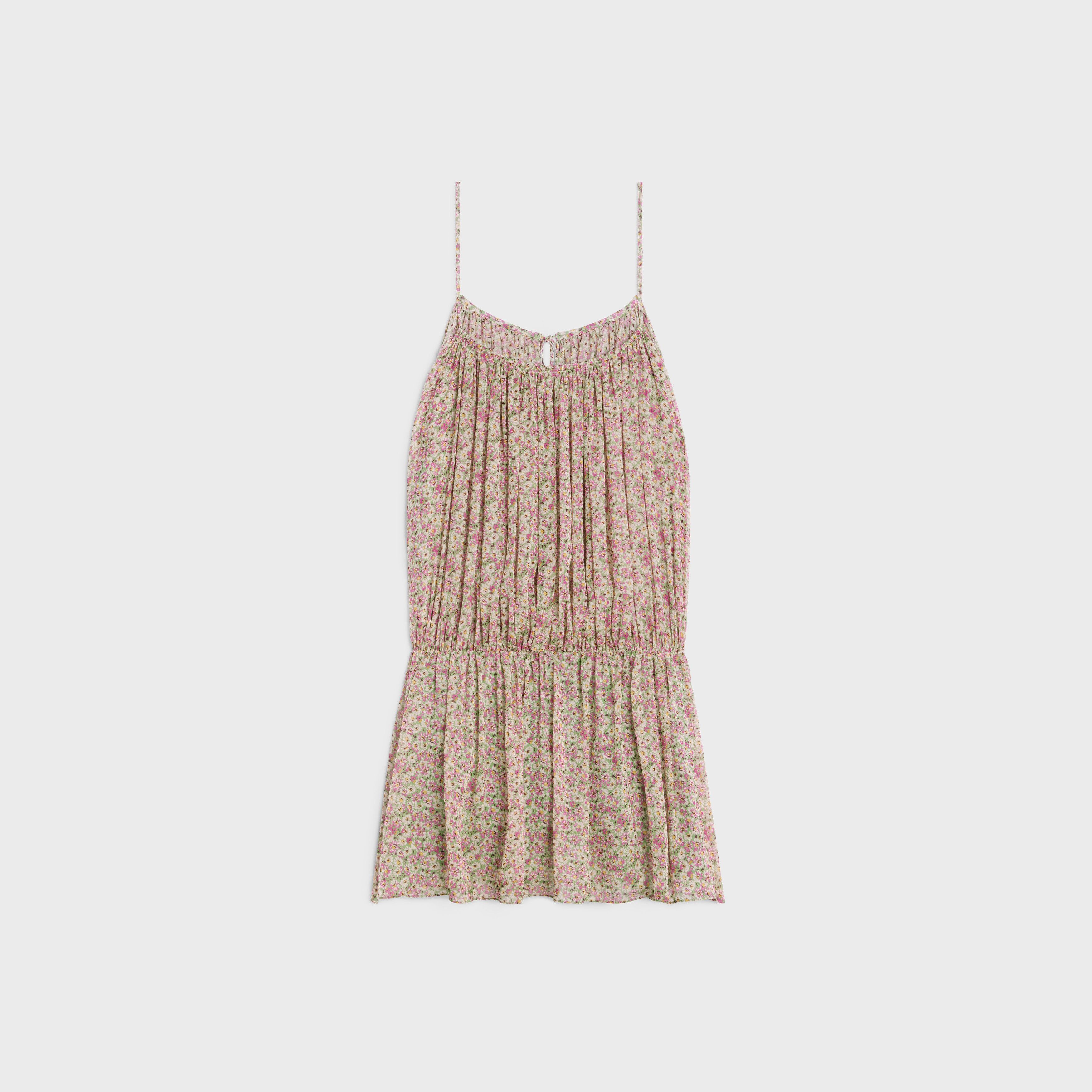 Celine gathered mini dress in silk georgette Size S / US 4 / IT 40 - 2 Thumbnail