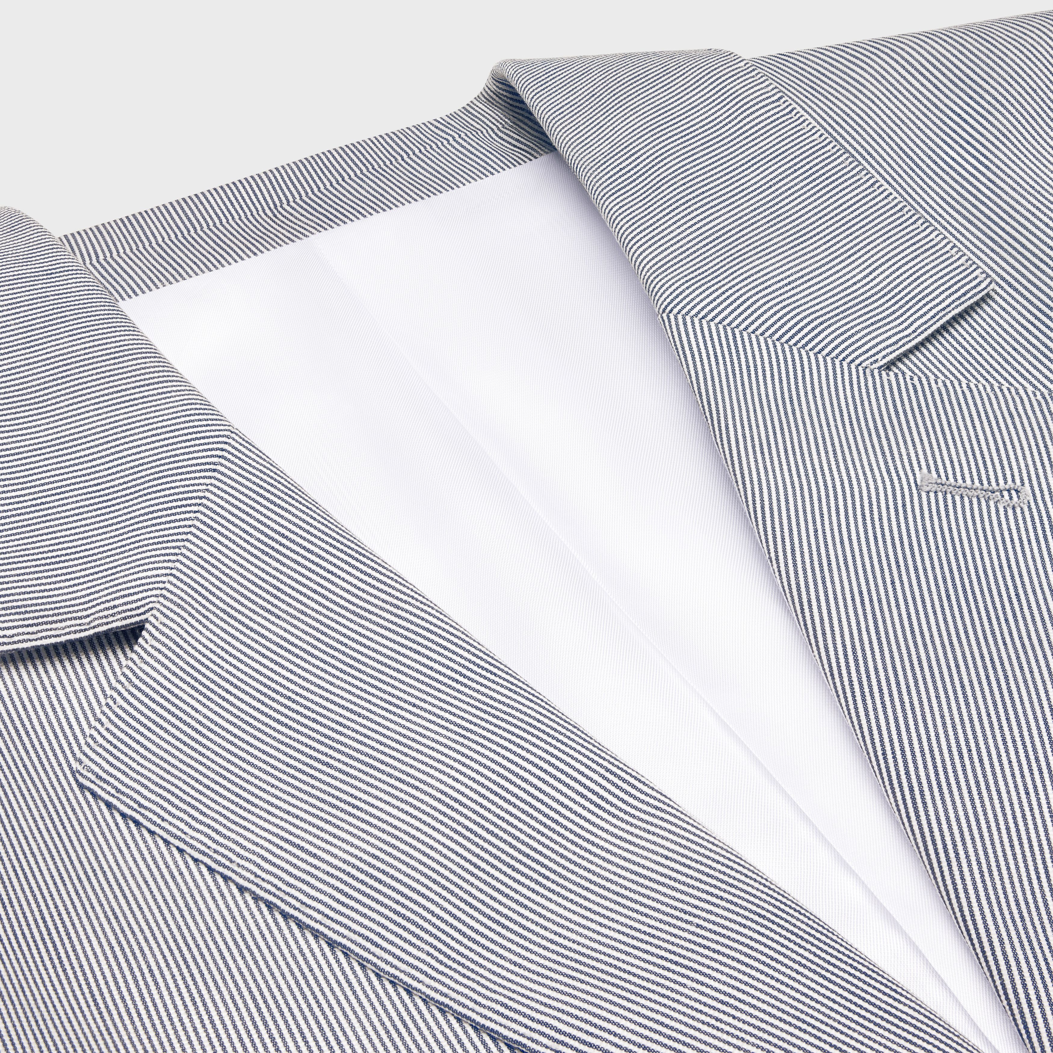 Celine jude jacket in striped cotton white/navy Size S / US 4 / IT 40 - 3 Thumbnail