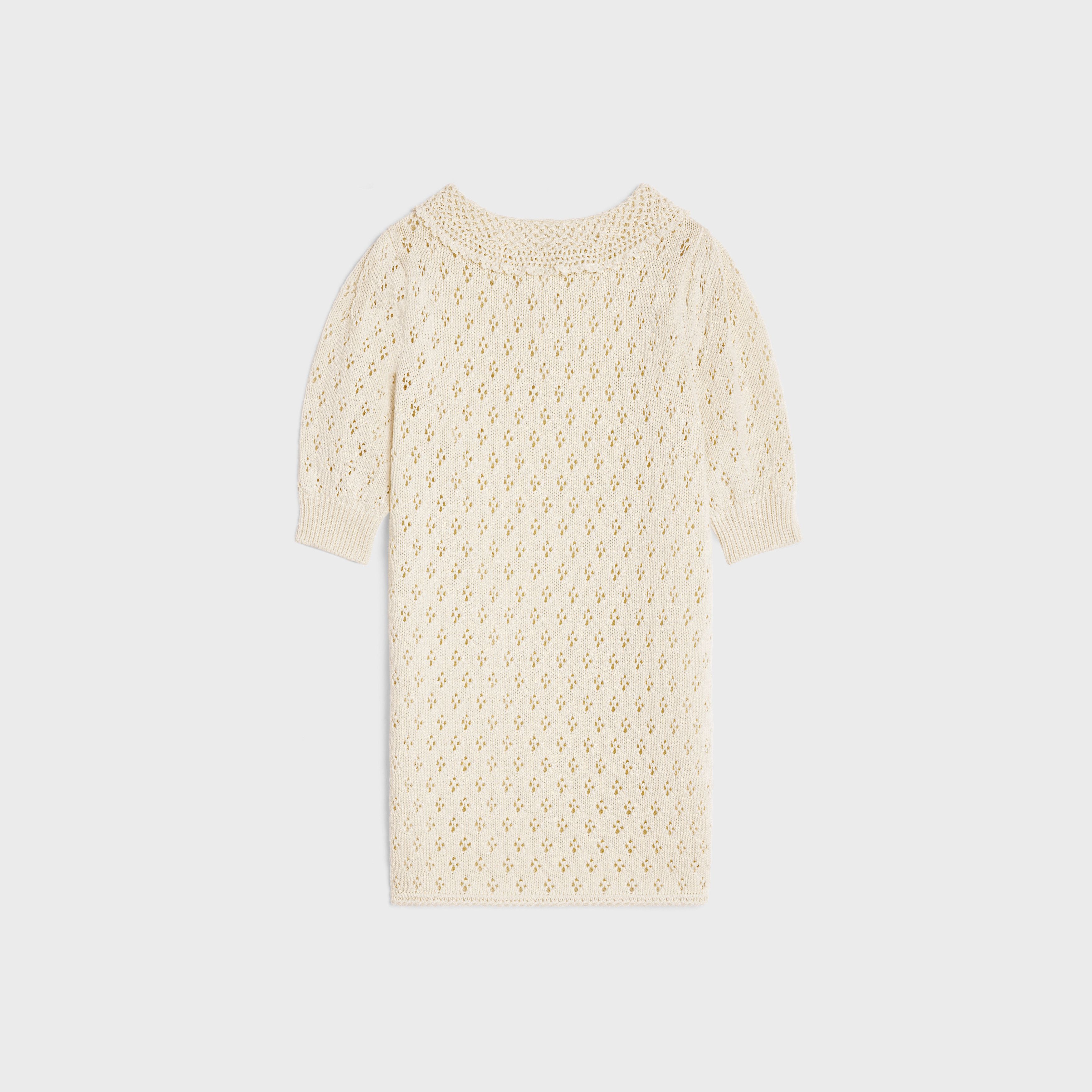 Celine mini dress in cotton pointelle Size L / US 10 / IT 46 - 2 Thumbnail