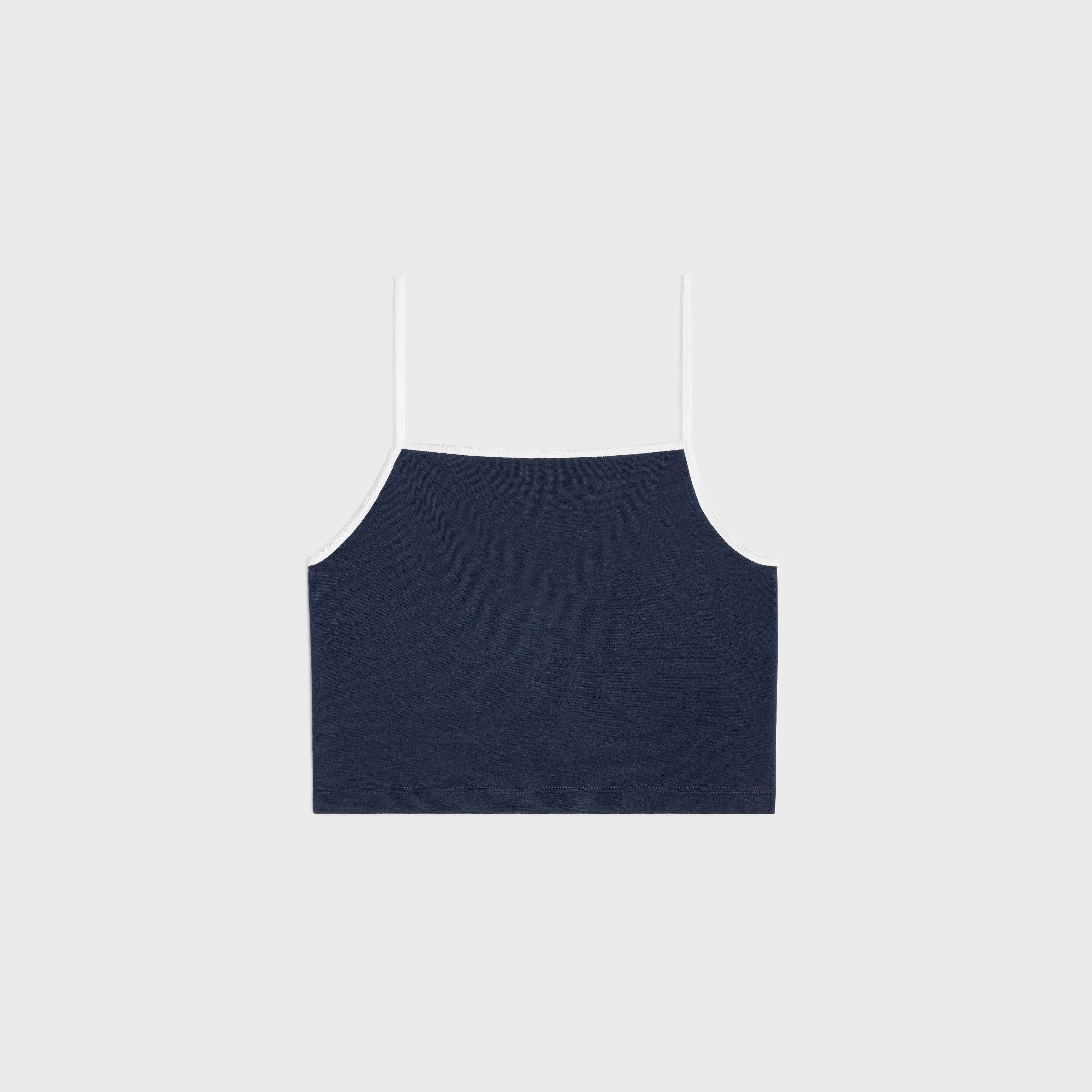Celine triomphe tank top in cotton jersey navy Size S / US 4 / IT 40 - 2 Thumbnail