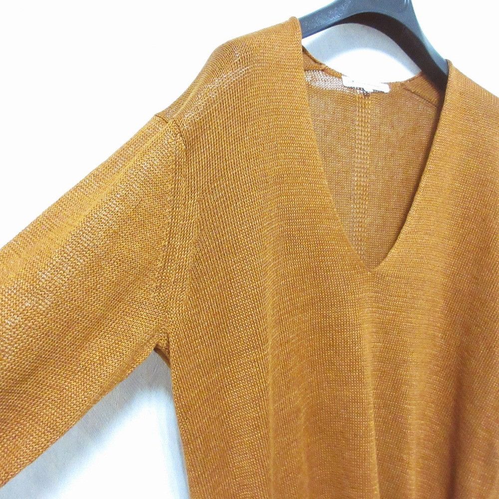 Other Other 23ku Pure Linen V Neck Knit Pullover Natural Material Tops KRWWCM0358 DUTY FREE for USA Size ONE SIZE - 3 Thumbnail