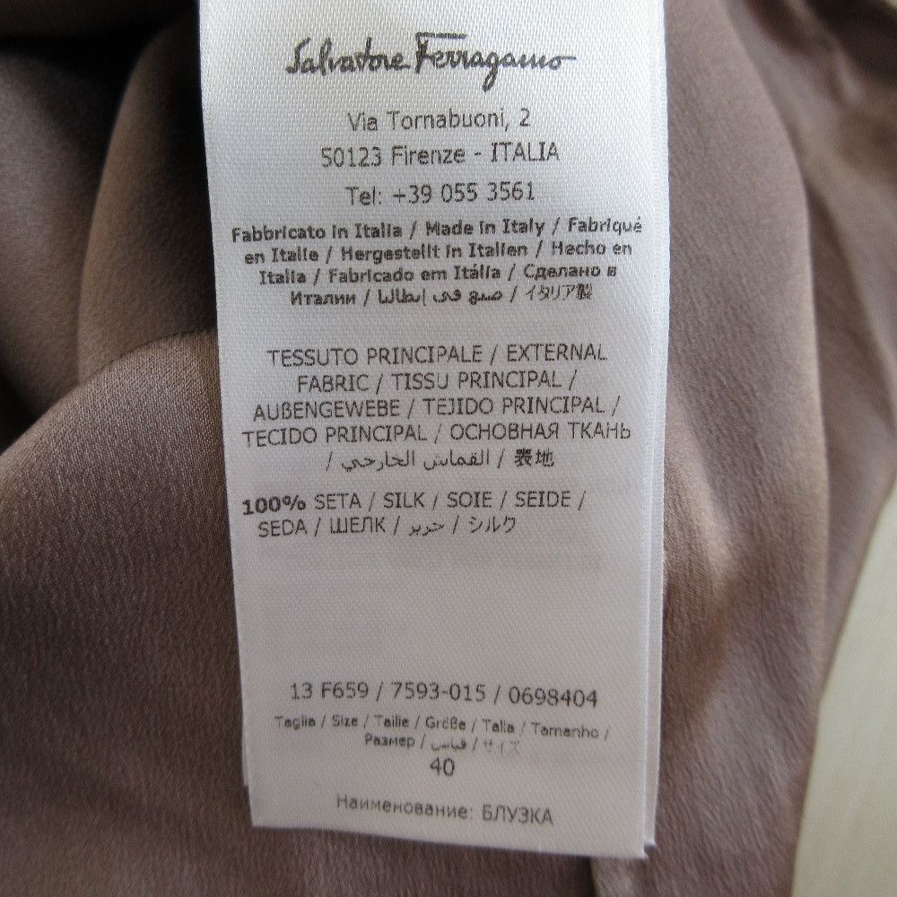Salvatore Ferragamo Salvatore Ferragamo Salvatore Ferragamo Gancini Silk Blouse Others Tops DUTY FREE for USA Size ONE SIZE - 6 Thumbnail