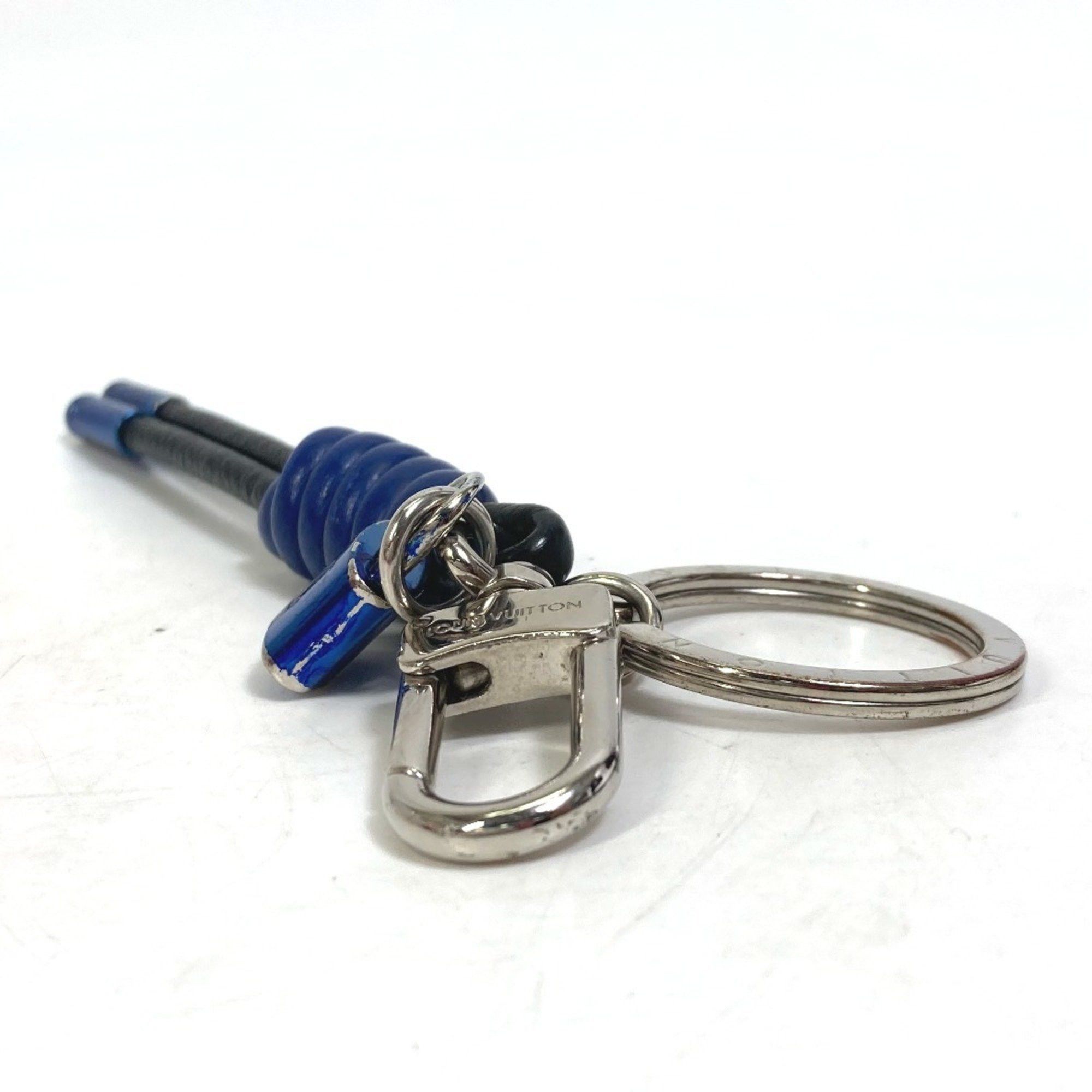 Louis Vuitton LOUIS VUITTON M61713 Porte-Clés Knot Lock Bag Charm Keychain Leather Men's Blue Size ONE SIZE - 3 Thumbnail