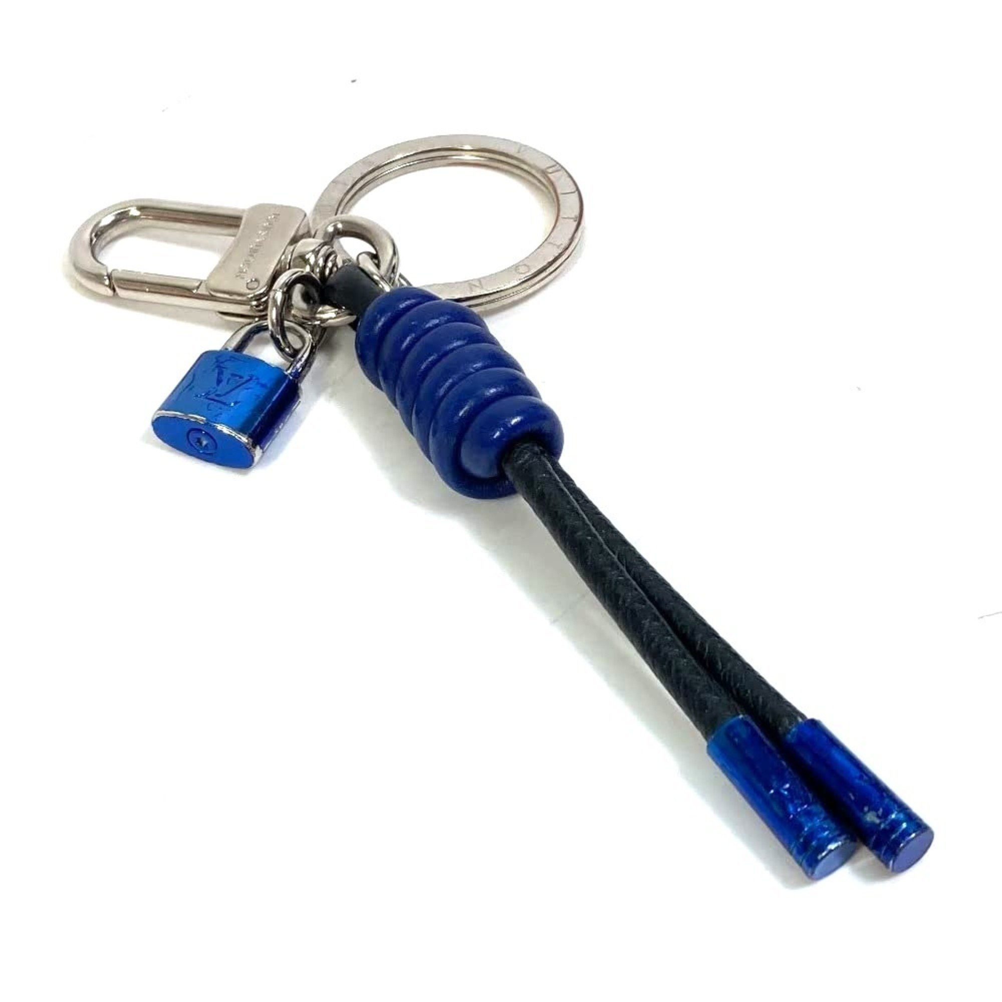 Louis Vuitton LOUIS VUITTON M61713 Porte-Clés Knot Lock Bag Charm Keychain Leather Men's Blue Size ONE SIZE - 2 Thumbnail