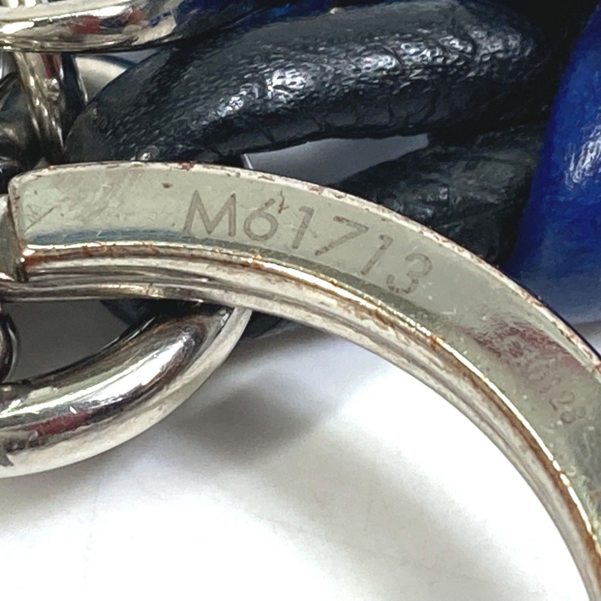 Louis Vuitton LOUIS VUITTON M61713 Porte-Clés Knot Lock Bag Charm Keychain Leather Men's Blue Size ONE SIZE - 11 Thumbnail