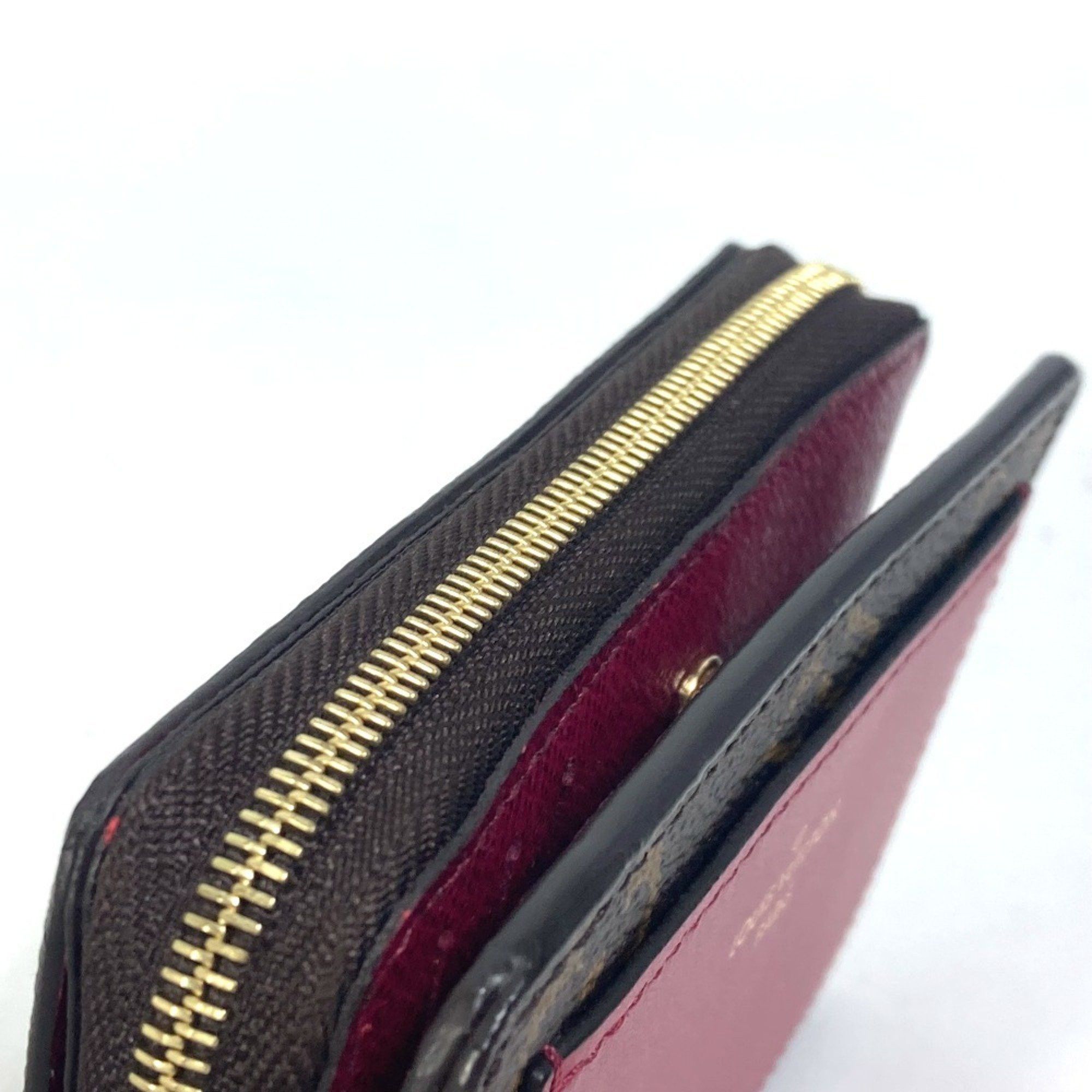 Louis Vuitton LOUIS VUITTON M82377 Monogram Portefeuille Lou Bifold Wallet in Canvas, Women's, Fuchsia Brown Size ONE SIZE - 10 Thumbnail