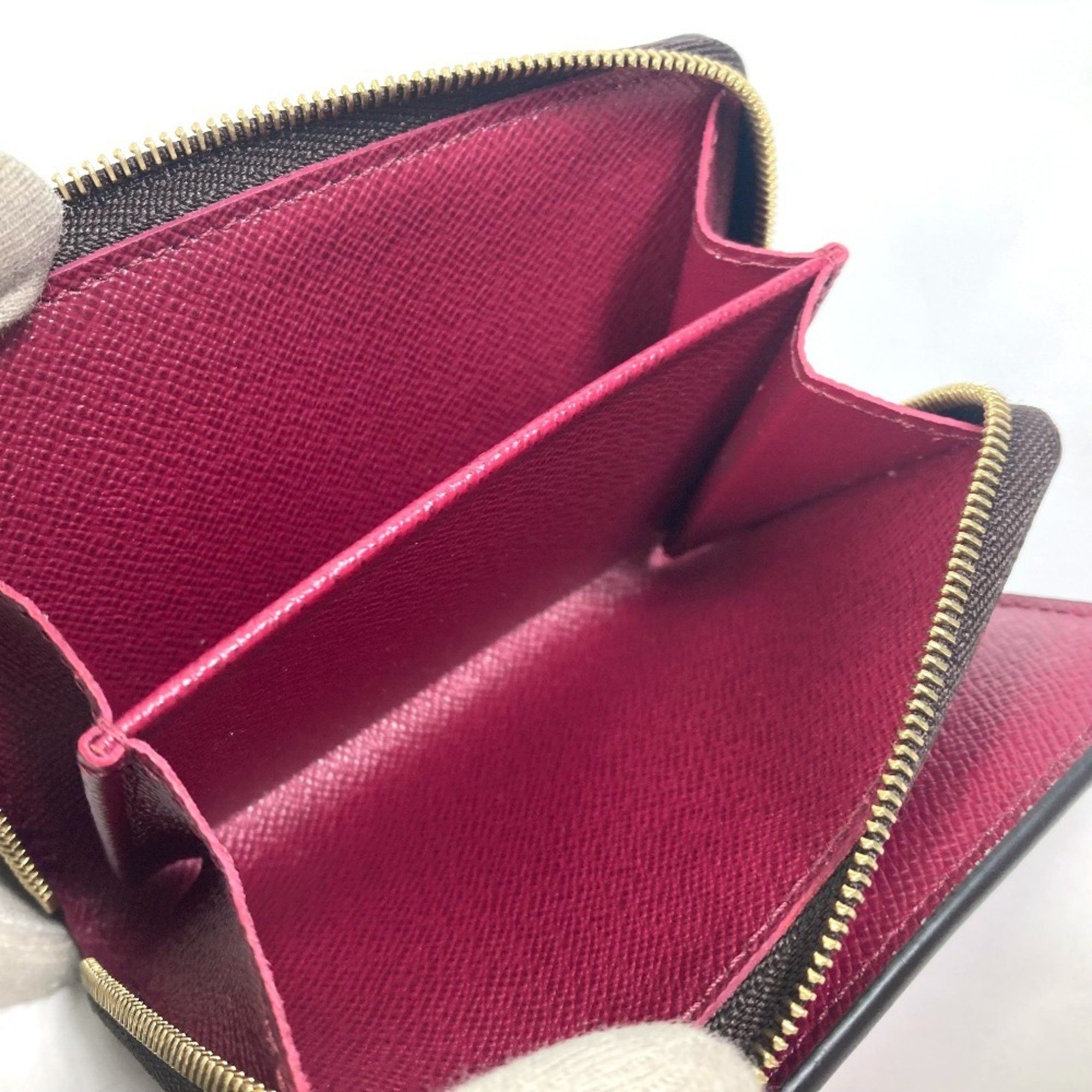 Louis Vuitton LOUIS VUITTON M82377 Monogram Portefeuille Lou Bifold Wallet in Canvas, Women's, Fuchsia Brown Size ONE SIZE - 15 Thumbnail