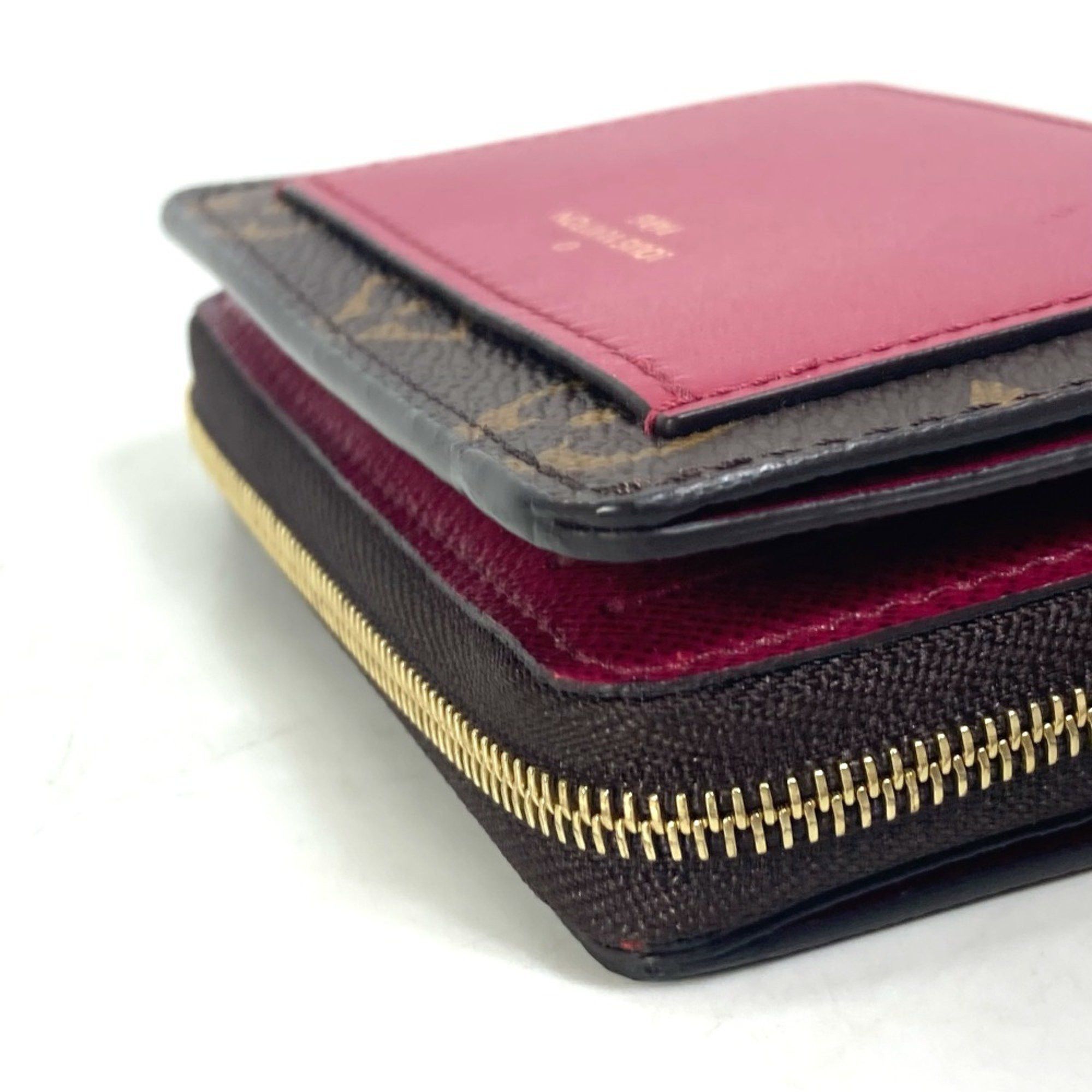 Louis Vuitton LOUIS VUITTON M82377 Monogram Portefeuille Lou Bifold Wallet in Canvas, Women's, Fuchsia Brown Size ONE SIZE - 6 Thumbnail
