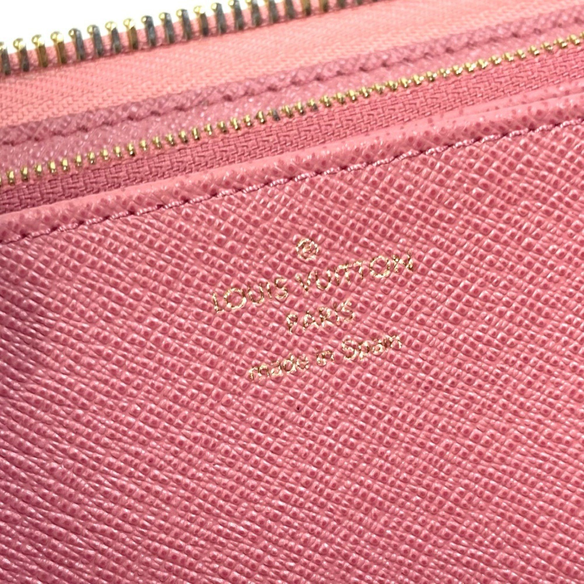 Louis Vuitton LOUIS VUITTON M81182 Monogram Denim Zippy Wallet, Women's, Pink Size ONE SIZE - 14 Thumbnail