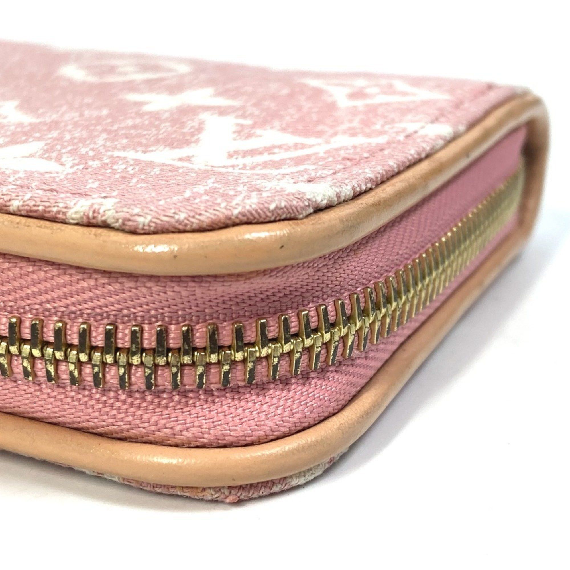 Louis Vuitton LOUIS VUITTON M81182 Monogram Denim Zippy Wallet, Women's, Pink Size ONE SIZE - 5 Thumbnail