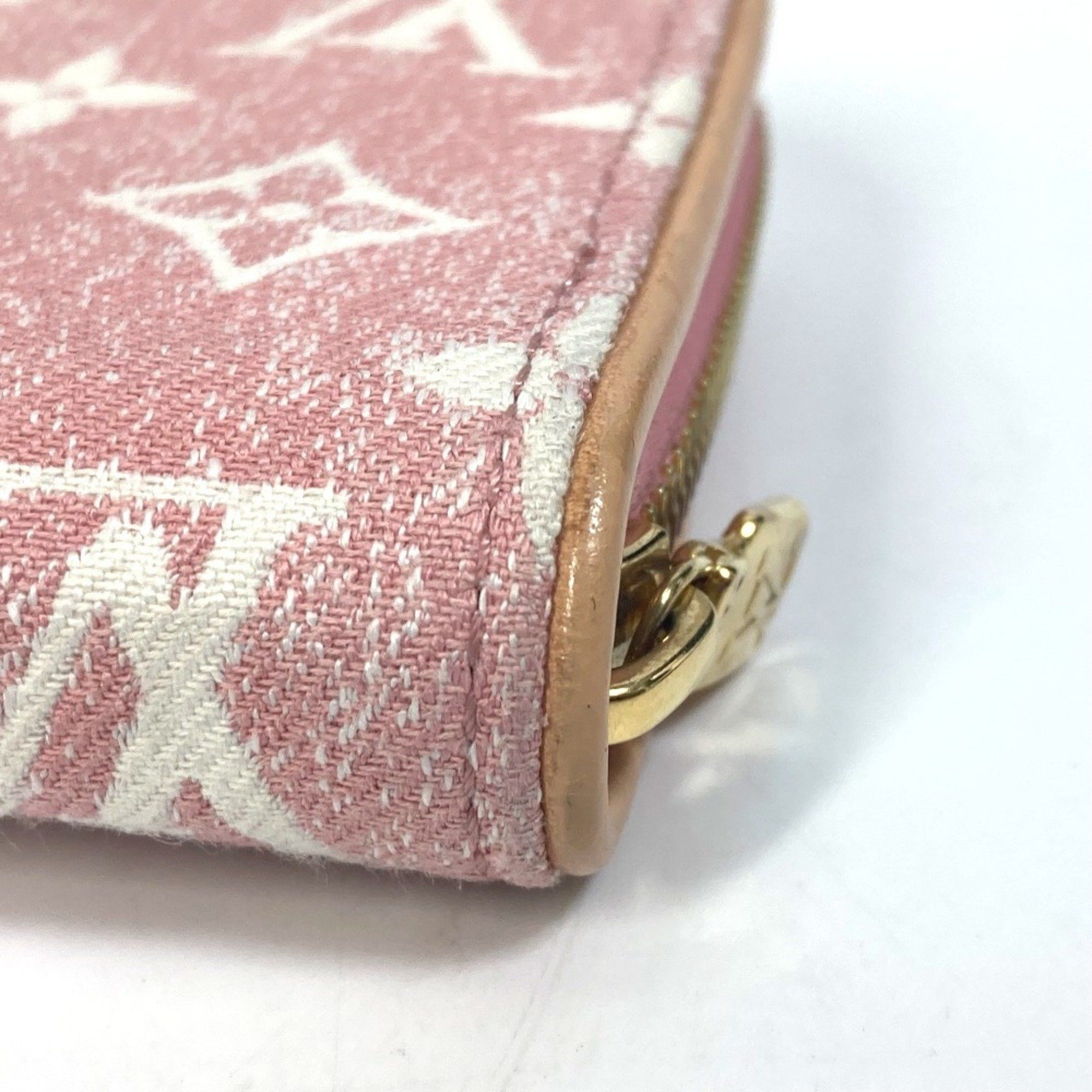 Louis Vuitton LOUIS VUITTON M81182 Monogram Denim Zippy Wallet, Women's, Pink Size ONE SIZE - 7 Thumbnail