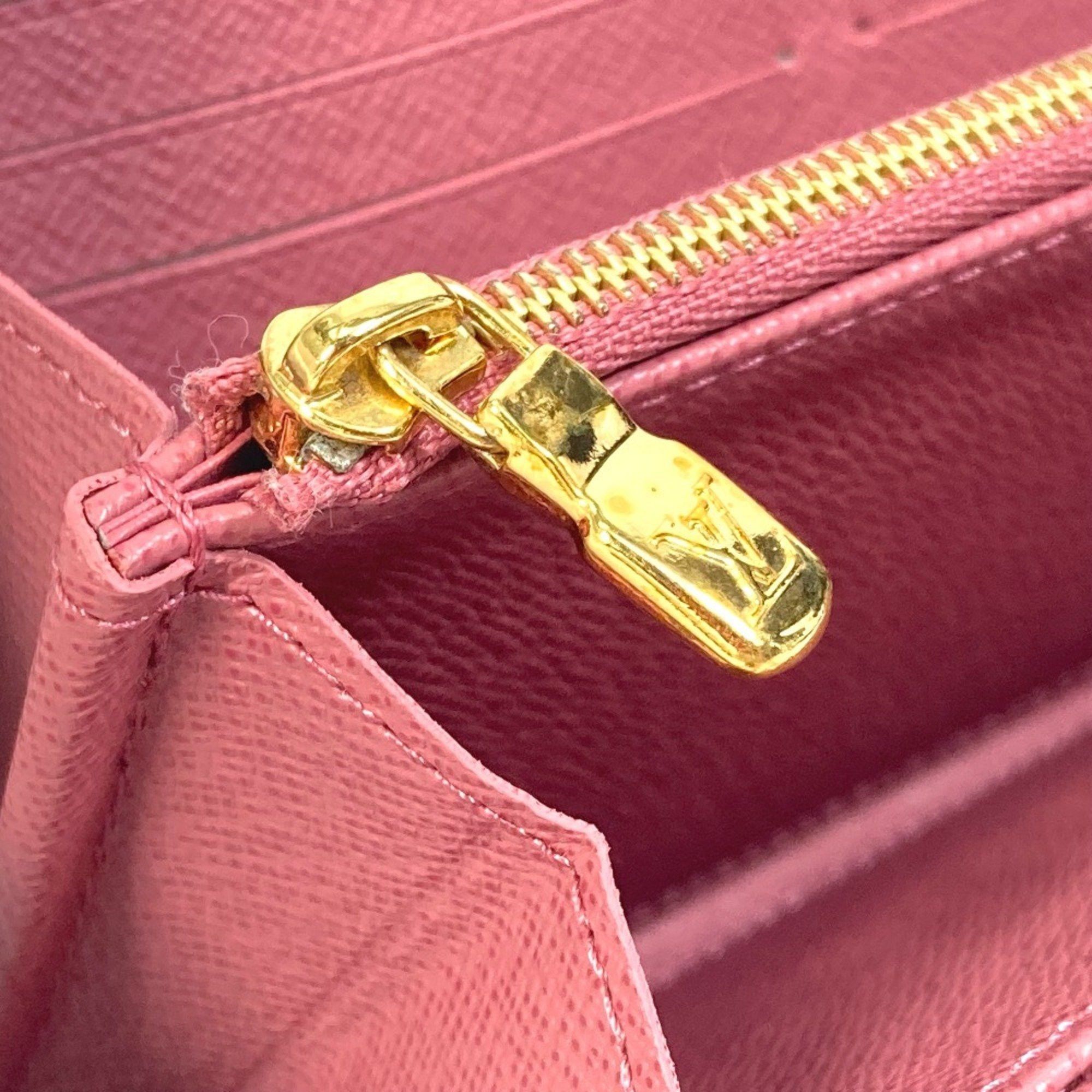 Louis Vuitton LOUIS VUITTON M81182 Monogram Denim Zippy Wallet, Women's, Pink Size ONE SIZE - 10 Thumbnail